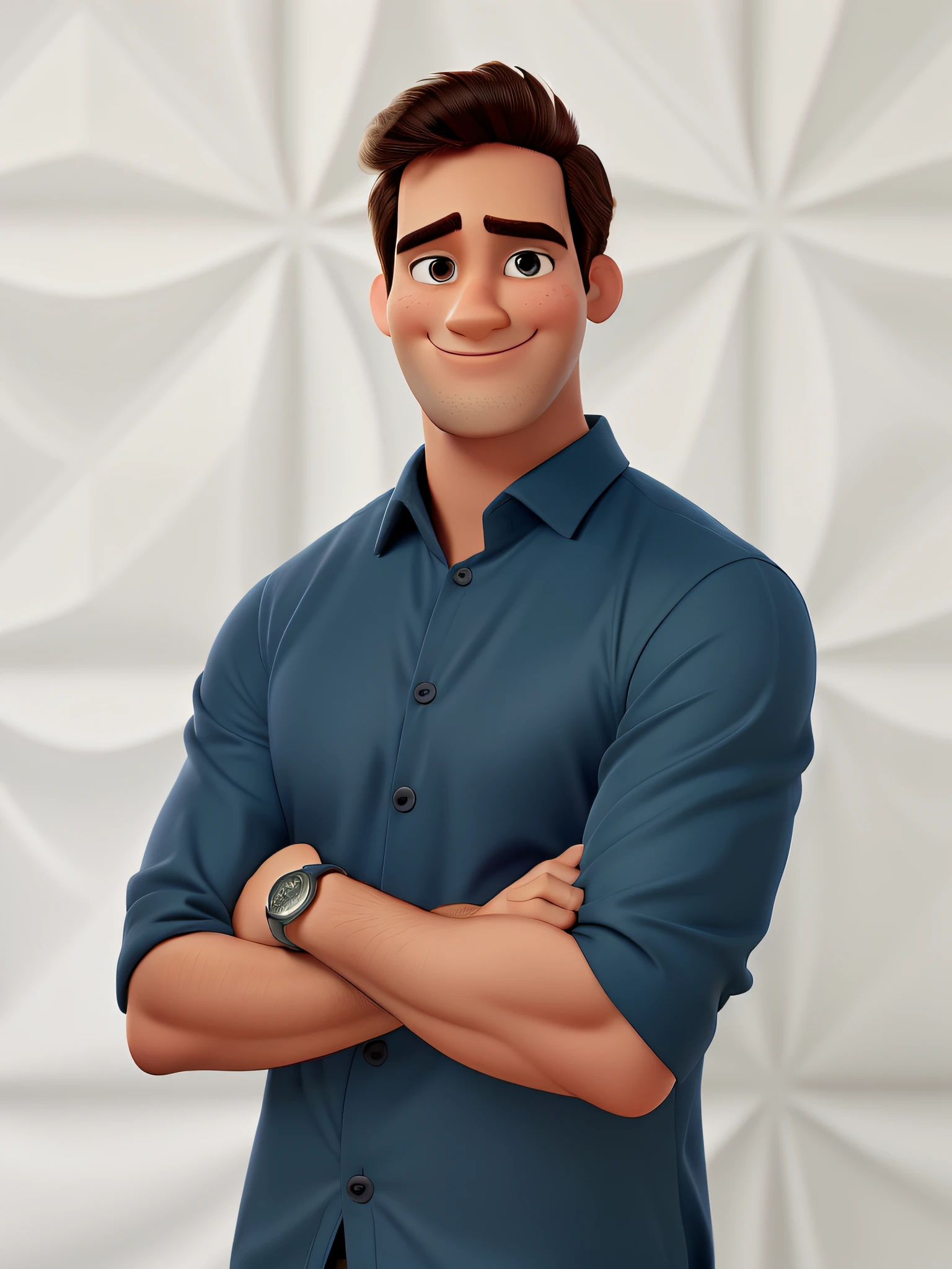 A disney pixar style businessman, alta qualidade, melhor qualidade