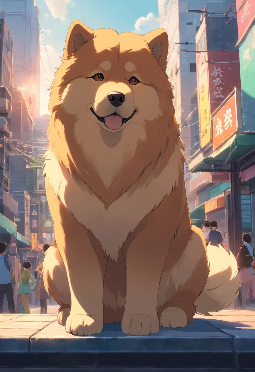 Produz imagem ultrarealista de Chowchow de cor preta