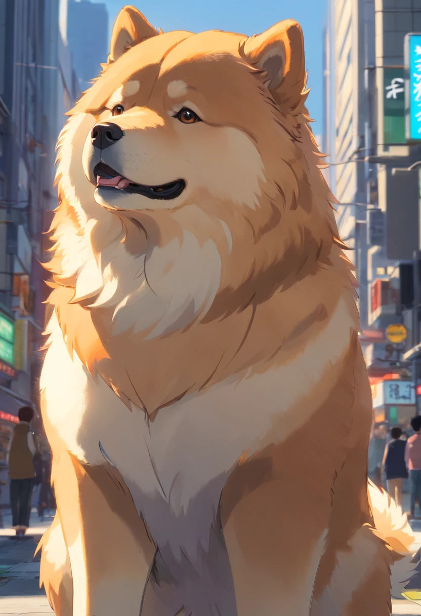 Produz imagem ultrarealista de Chowchow preto