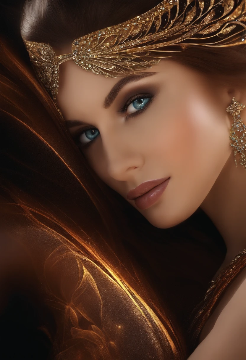 (master part, Qualidade Superior, best quality, Arte Oficial, Beautiful and Aesthetic:1.2), (1girl), olhos extremamente detalhados, (Arte Fractal:1.3), colorido, mais alto detalhado, (rosto perfeito), pele brilhante, HDR, (Linhas douradas do manto branco:1.2), galaxy, (listras leves), visuais marcantes, (dynamic streaks, trilhas luminosas:1.2), cores vibrantes, (phoenix), (Dragoned)