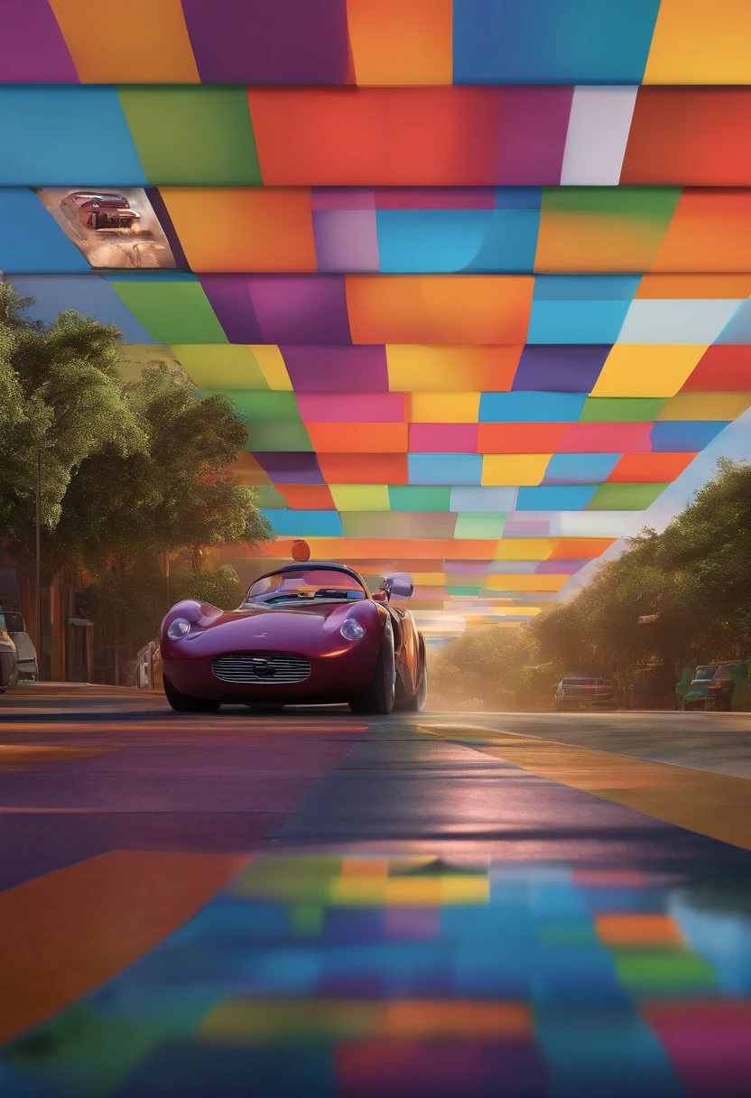 filme Oppenheimer 2023 estilo filmes Pixar, Com nome "tuning fork", poster, with credits