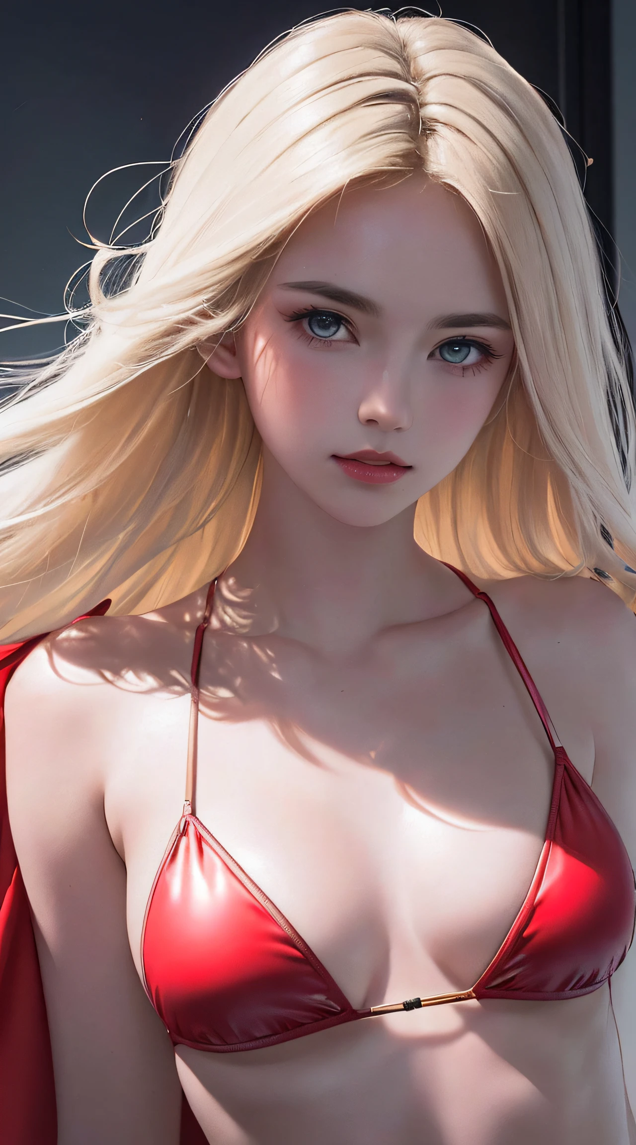 (8K, RAW Photos, of the highest quality, Masterpieces: 1.2), (Realistic, Photorealistic: 1.37), Highest Quality, Ultra High Resolution, light leaks, Dynamic lighting, Slim and smooth skin, (Full body:1.3), (Soft Saturation: 1.6), (Fair skin: 1.2), (Glossy skin: 1.1), Oiled skin, 22 years old, Night, shiny white blonde, Well-formed, Hair fluttering in the wind, (Close-up shot of face only:1.2), Physically Based Rendering, From multiple angles, all-fours, Chest is sheer, (Smaller chest:1.2), cleavage of the breast, Lower breast, (Transparent costume:1.3), Not wearing a cloak, Beautiful eyes,Break HA,(8K, RAW Photos, of the highest quality, Masterpieces: 1.2), (Realistic, Photorealistic: 1.37), Highest Quality, Ultra High Resolution, focused eyes, light leaks, Dynamic lighting, Slim and smooth skin, (Full body:1.3), (Soft Saturation: 1.6), (Fair skin: 1.2), (Glossy skin: 1.1), (Oiled skin:1.2), 18 years old, Night, plein air, Strong morning light from the front, BREAK, shiny white blonde, Well-formed, Hair fluttering in the wind, (Close-up shot of face only:1.2), Physically Based Rendering, From multiple angles, (Cute:1.2), Beautiful hair blown in the wind, all-fours, Chest is sheer, Well equipped, Sheer, Transparent, Glittering Gemstones, beautiful body shape, It features a simple, BREAK, Hair volume decreases towards the ends of the hair, Beautiful skin without blemishes, (Thin shiny red little bikini:1.2), Sparkly lips, The air is clear, shiny white blonde hair, Light is coming in from various directions, Hair through intense light, (Erotic:1.3), (Bare chest:1.2), (Small breasts:1.2), Under the breasts, narrowwaist, narrow shoulders, gazing at viewer, Big smile, spring, Bathing, Very small cloth, thighs thighs thighs thighs, Put your hands on your chest with embarrassment and embarrassment,