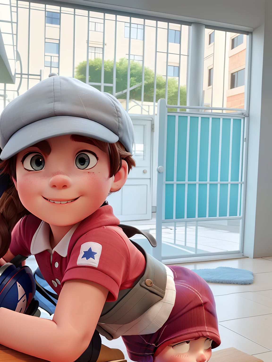 with cap on head happy
