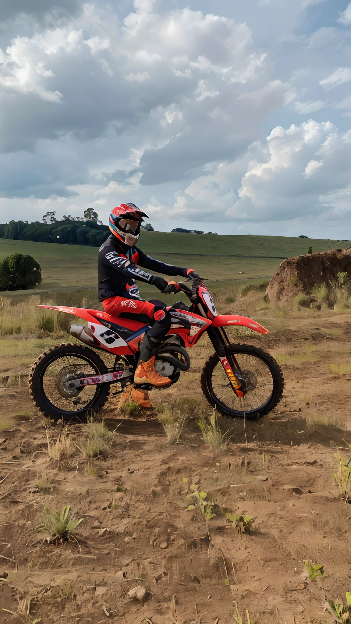 Homem de Arafed andando de bicicleta de terra em uma pista de terra, Ben Ridgeway, inspirado em Nathan Oliveira, Liam Brazier, MX2, Foto de perfil, Bram Sels, moto motocross, album photo, Directed by: Jacob de Heusch, por Romain brook, Directed by: Willian Murai, Tomado com Sony Alpha 9, Upload de alta qualidade, Alma piedosa alta qualidade melhor qualidade