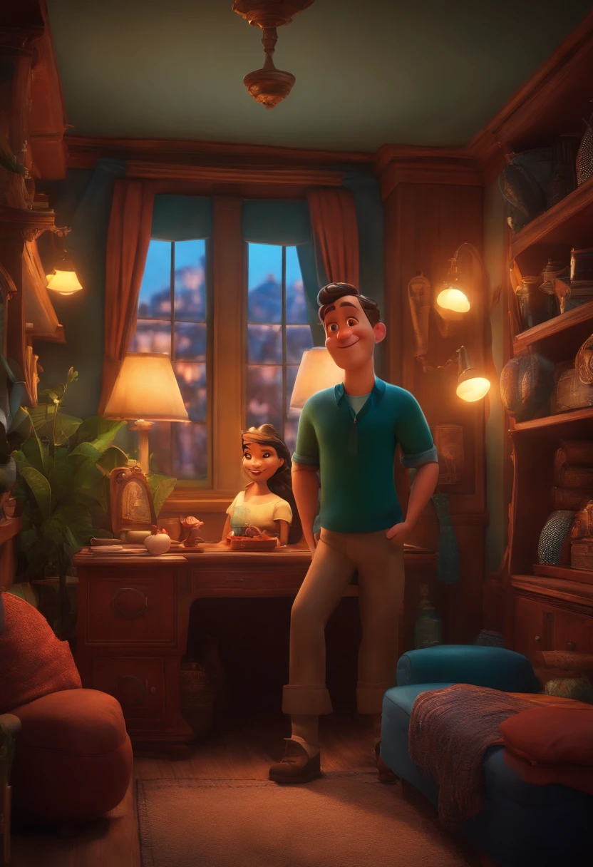 homem estilo disney pixar, alta qualidade, melhor qualidade