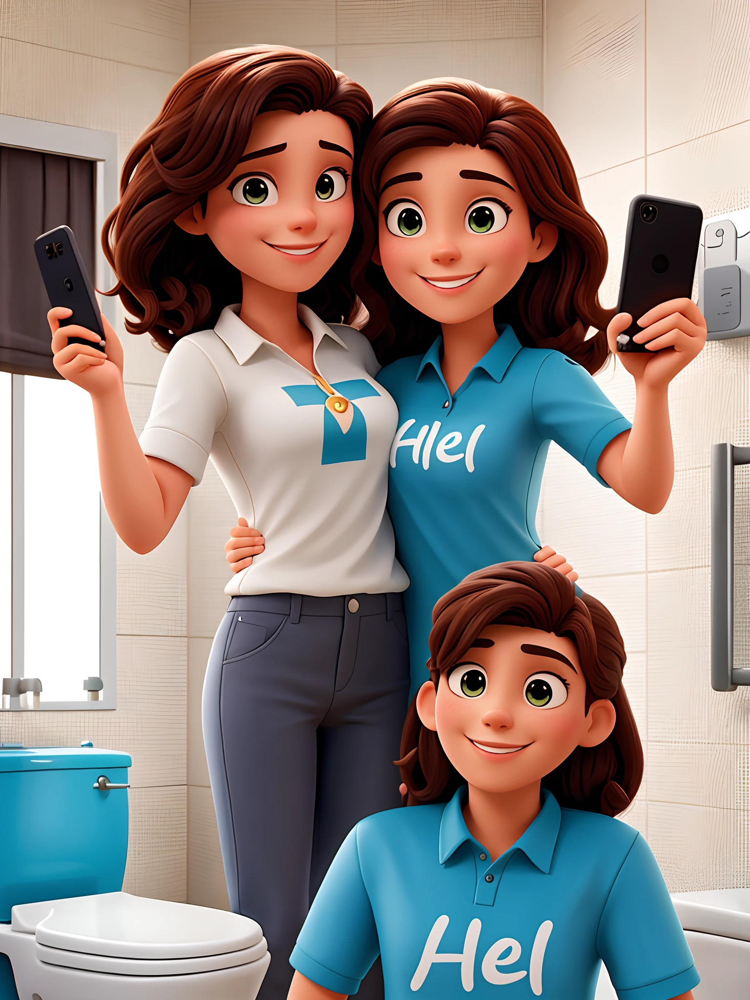 Smiling couple taking selfie in bathroom with toilet in background, Foto de perfil do headshot, imagem de perfil, casal feliz, casal sorridente, both smiling for the camera, foto do perfil, Thomas Anthony e Malika Favre, Valentina Embaralhamento, Retrato de duas pessoas, In Sao Paulo, Malika Favre, imagem do avatar, Foto selfie 8k