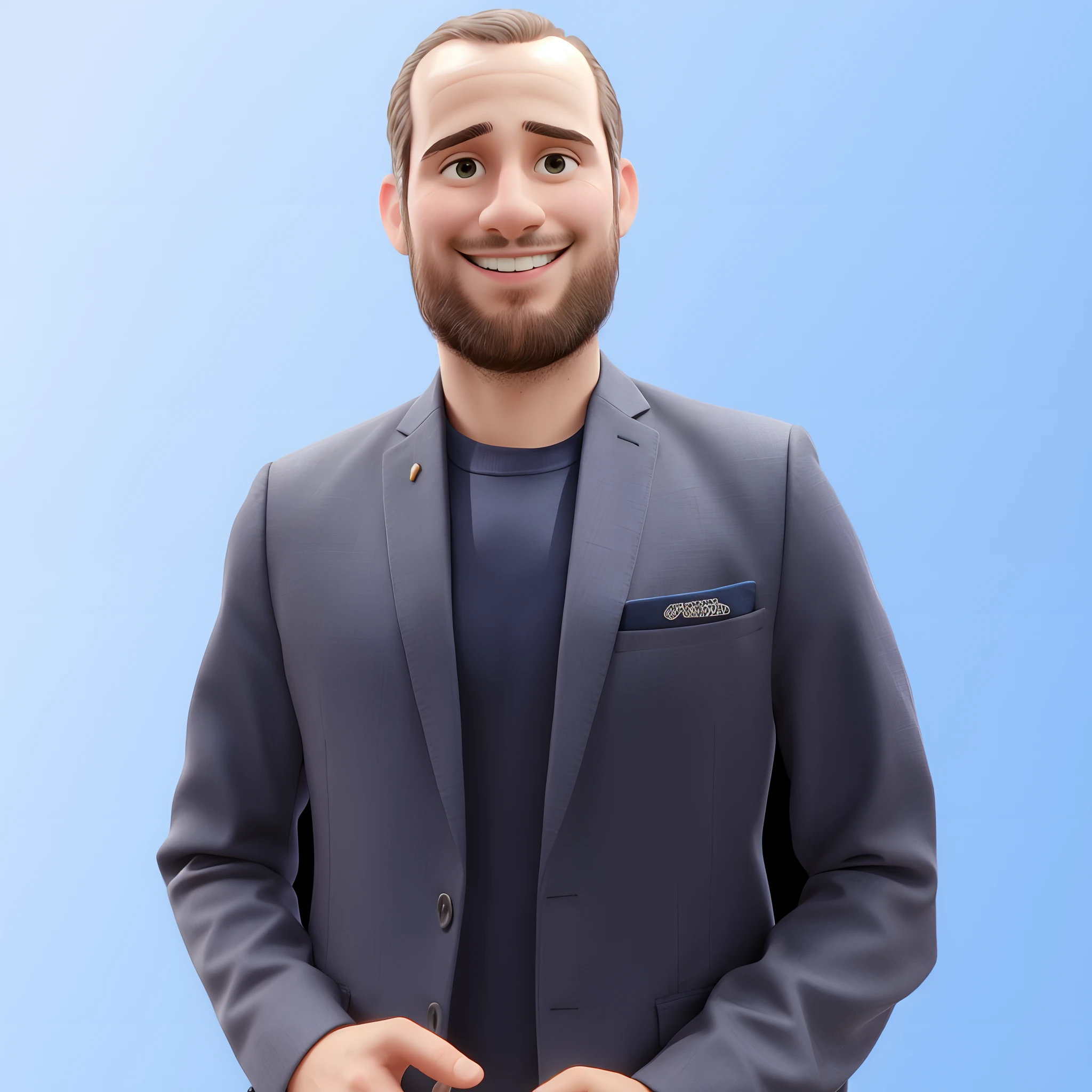 Smiling man in a suit and tie standing against a blue background, Zachary Corzine, imagem profissional, foto de perfil profissional, foto de perfil profissional, Mateus Stewart, Paulo Pepera, david rios ferreira, Alex Flores, imagem do avatar, Foto profissional detalhada, com um fundo azul, Romain Jouandeau, Brad, fundo transparente, Foto de corpo inteiro de Steve, amazing professional picture, Disney pixar