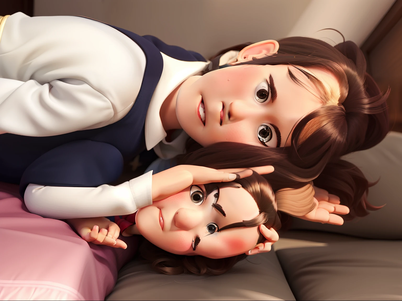 a mother with daugher