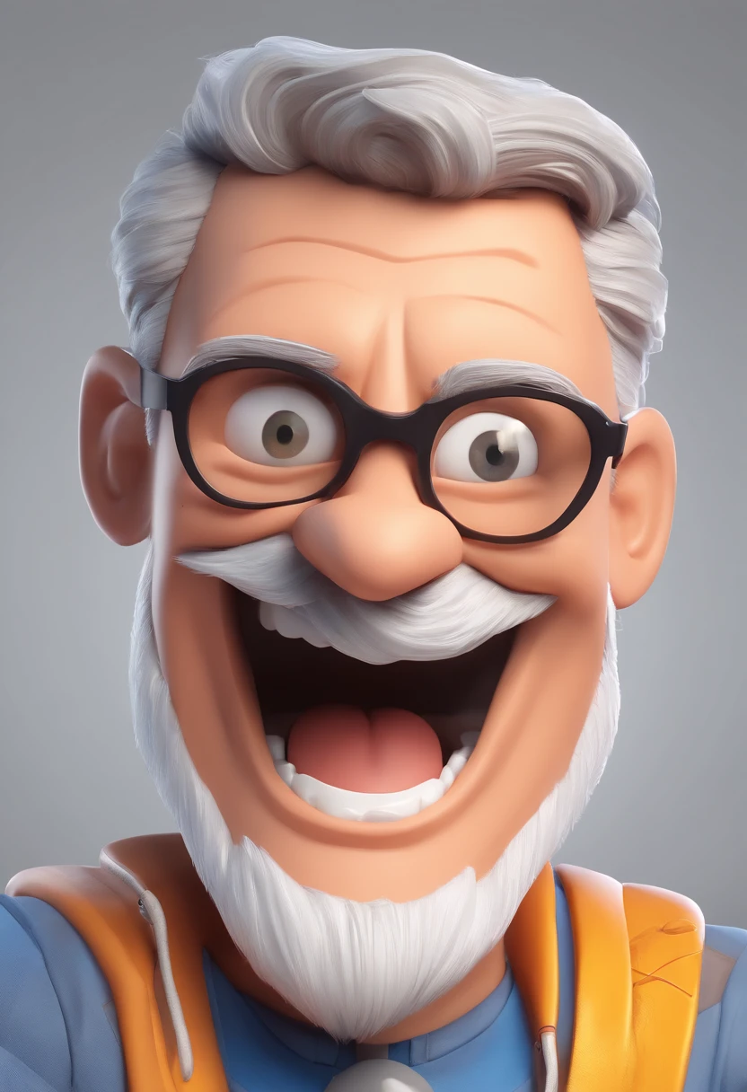 Smiling Man Illustration, sorriso insano, Homem de pele marrom com um sorriso gigante, happily smiling at the camera, sorriso atrevido, he's smiling, sorriso muito grande, Macho sorridente, foto de perfil headshot, rindo sorriso enorme, desenhando no estilo de Arte 3D, c4d, fundo de cor branco puro, estilo disney, estilo pixar render ilustracao Super Detalhe, 8k