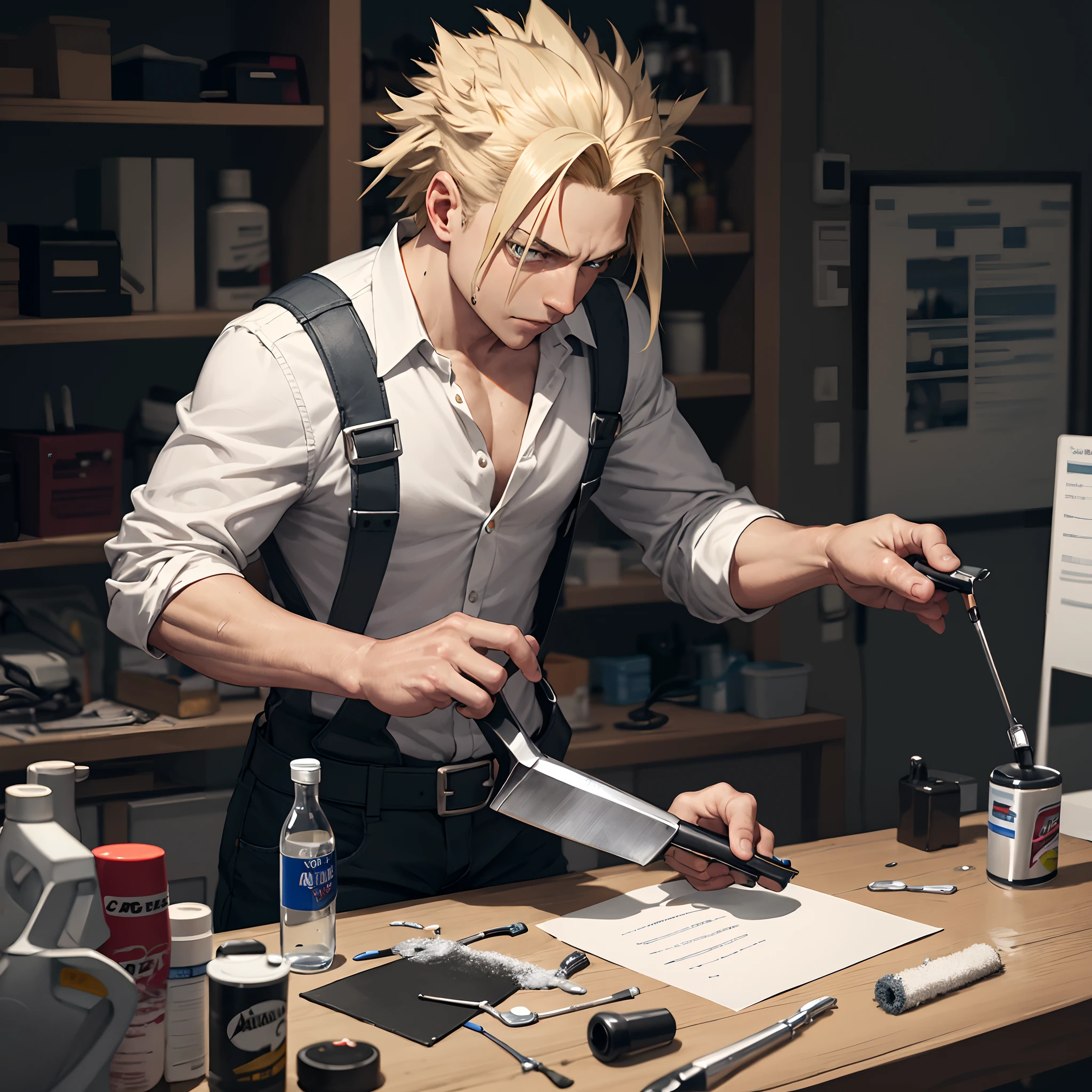 All might doing auto detailing