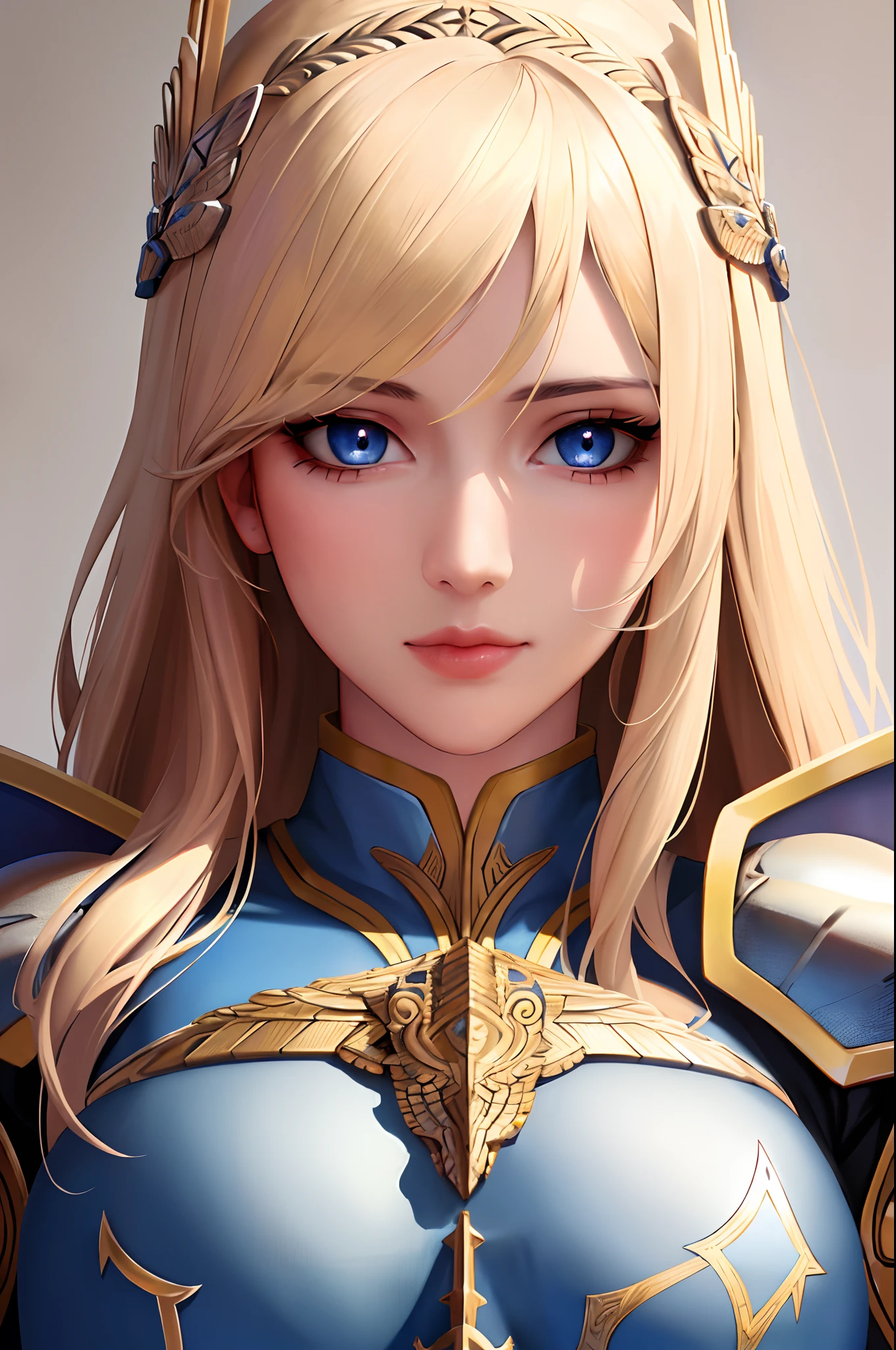 (masterpiece:1.1), (best quality:1.1), (detailed face and eyes:1.1), woman, blonde hair, blue eyes, valkyrie, valkyrie armor, angel wings, [portrait|full body|portrait], mature, BREAK (intricate details, detailed hair, realistic, sharp focus: 1.0), perfect face, perfect eyes,
