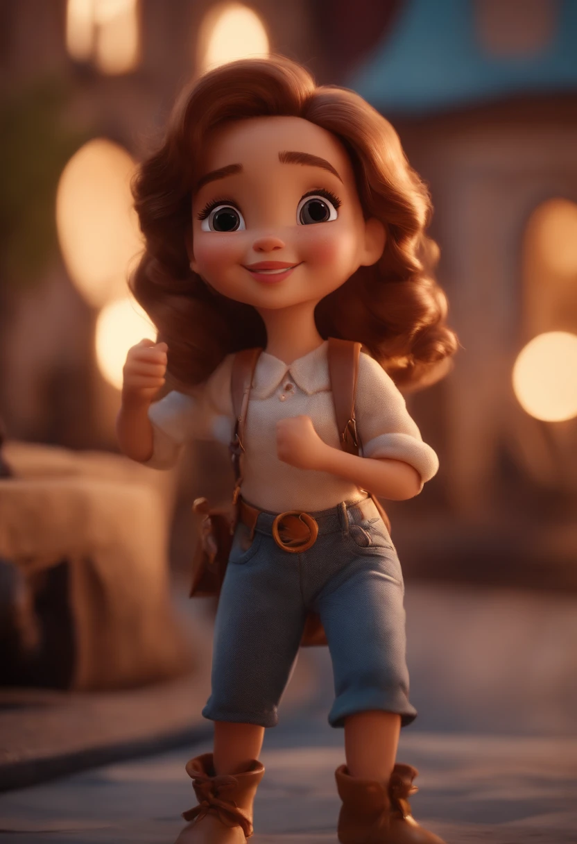 disney style, Chibi, corpo inteiro, fofo, sorridente, Motor irreal, circunstanciado, Ultra High Definition, 8k
