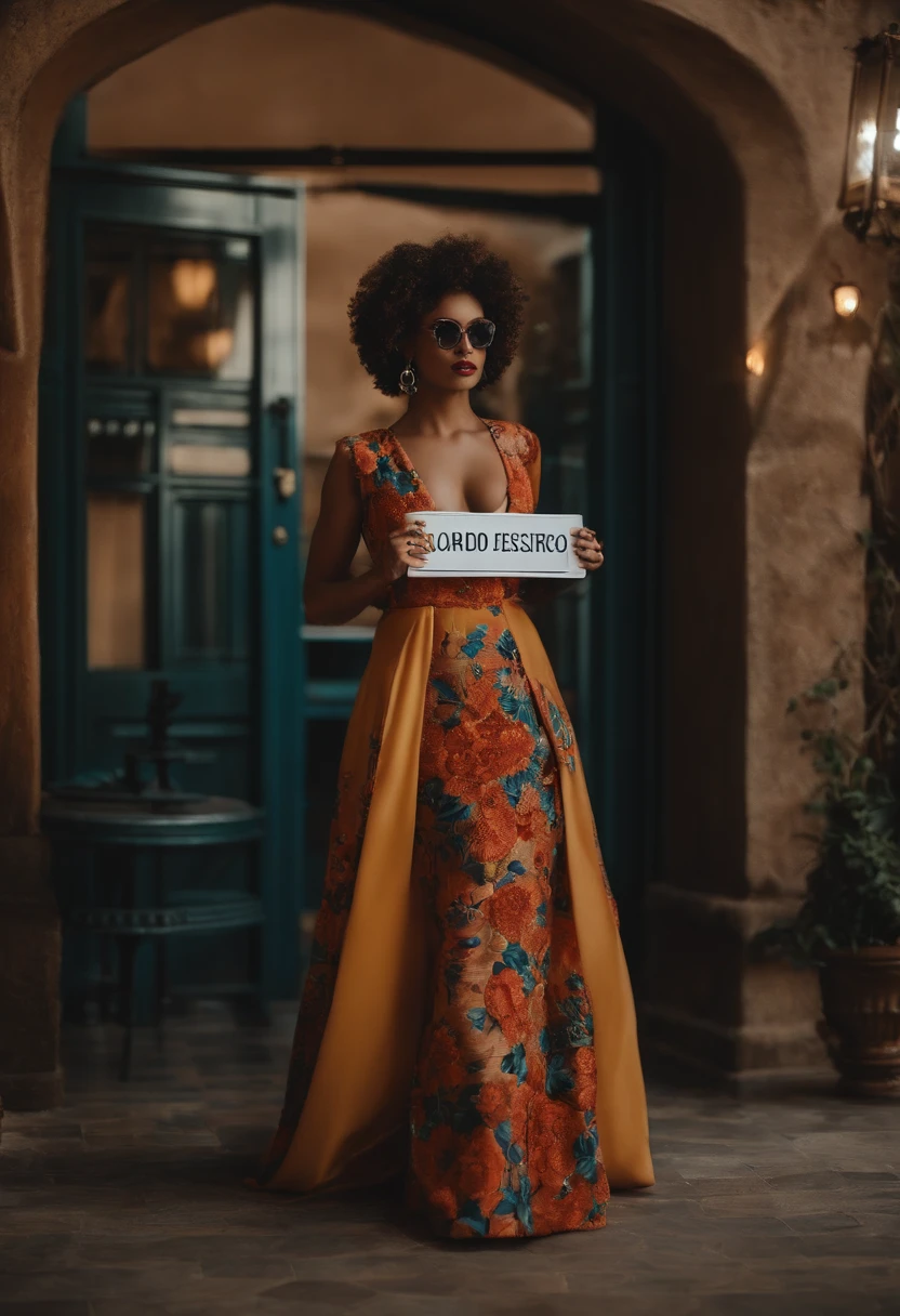 Produza uma imagem com um cavalheiro bonito vestido com uma jaqueta elegante e jeans. He must be wearing glasses and holding a creatively designed sign with the message "Obrigado por seus desejos sinceros.'