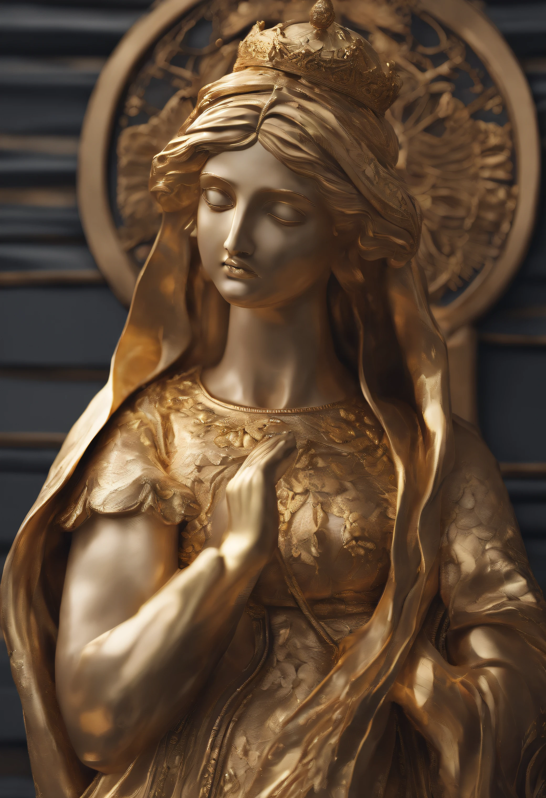 A pendant of The Modonnina (Milan) in yellow gold