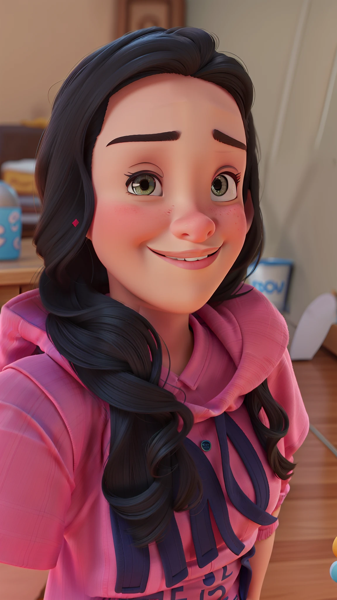 Uma mulher estilo Disney pixar, alta qualidade, melhor qualidade