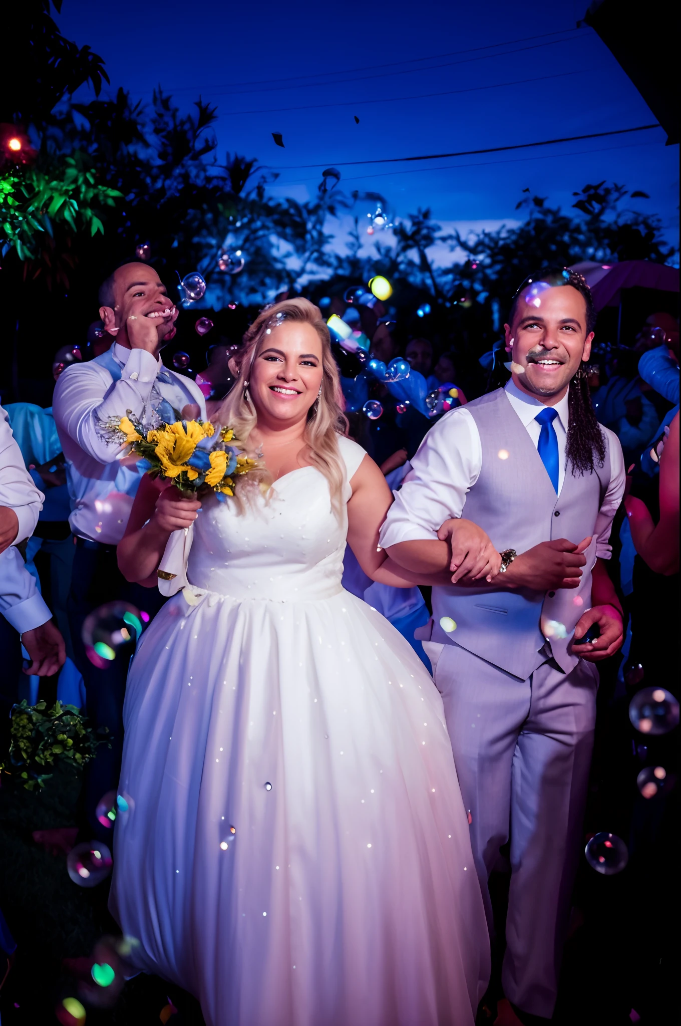 Noivas e noivos caminhando por bolhas em seu casamento, fotografia de casamento, bolhas no ar, bolhas em todos os lugares, Muitas bolhas, Directed by: Matt Cavotta, foto do perfil, fotografia de casamento profissional, Tiro no meio, Meio - tiro, todo mundo se divertindo, foto do casamento, casamento, imagem de perfil, noivos, Fanart, celebrar um casamento ilegal, Lynn Skordal