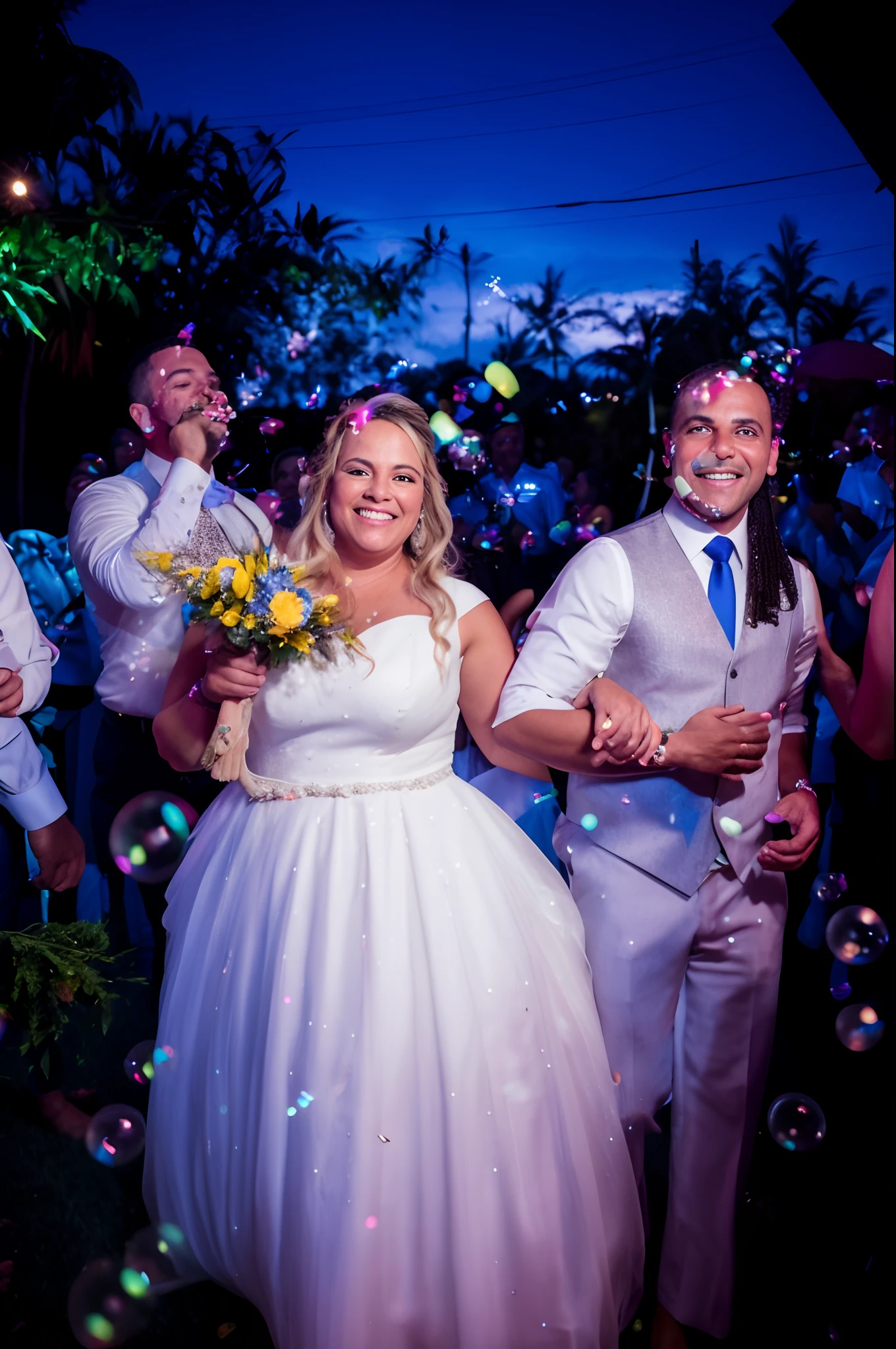 Noivas e noivos caminhando por bolhas em seu casamento, fotografia de casamento, bolhas no ar, bolhas em todos os lugares, Muitas bolhas, Directed by: Matt Cavotta, foto do perfil, fotografia de casamento profissional, Tiro no meio, Meio - tiro, todo mundo se divertindo, foto do casamento, casamento, imagem de perfil, noivos, Fanart, celebrar um casamento ilegal, Lynn Skordal