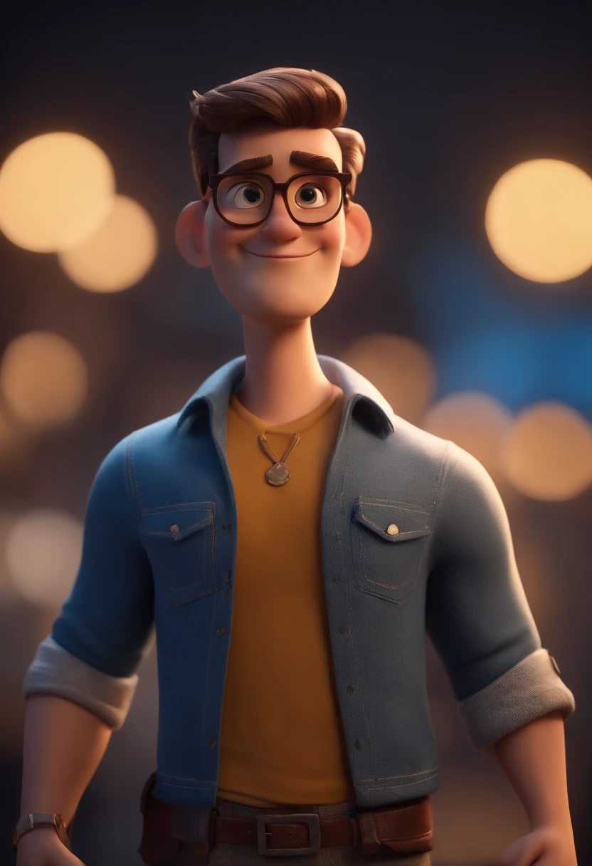 personagem dos desenhos animados de um homem, with arms tattooed with a blue shirt, animation character, Caractere estilizado, animation style rendering, 3D estilizado, Arnold Maya render, 3 d render stylized, toon render keyshot, Personagem 3D, Personagem 3D, 3d rendering stylized, 3 d character render, personagem de desenho animado, Personagem de close up, Pose de personagem, (Estilo Pixar) (master part:1.2) (Bokeh) (best quality) (pele detalhada) (textura detalhada) (8k) (argila) (Cinematic lighting) (foco nítido