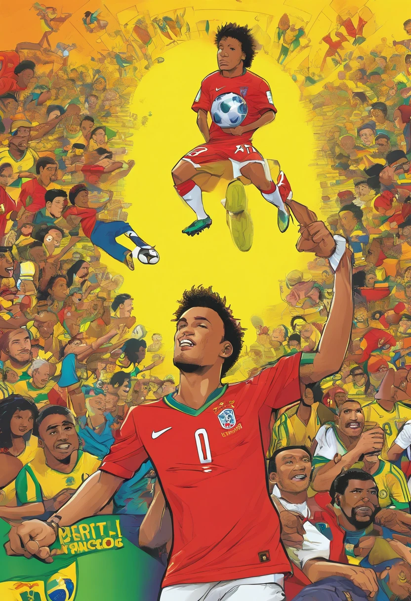 crie uma imagem do neymar jogando no brasil