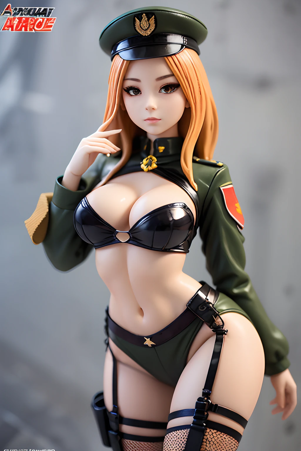 arafed ((young woman )) ((soldier)) ((Israel)) (sexy soldier outfit)) avant garde fashion model pop up parade figure, seductive anime girl, anime figure, (anime figurine), seductive. highly detailed, aoshima chiho, ( highly detailed figure ), pvc figurine ((sensual)) ((sfw))