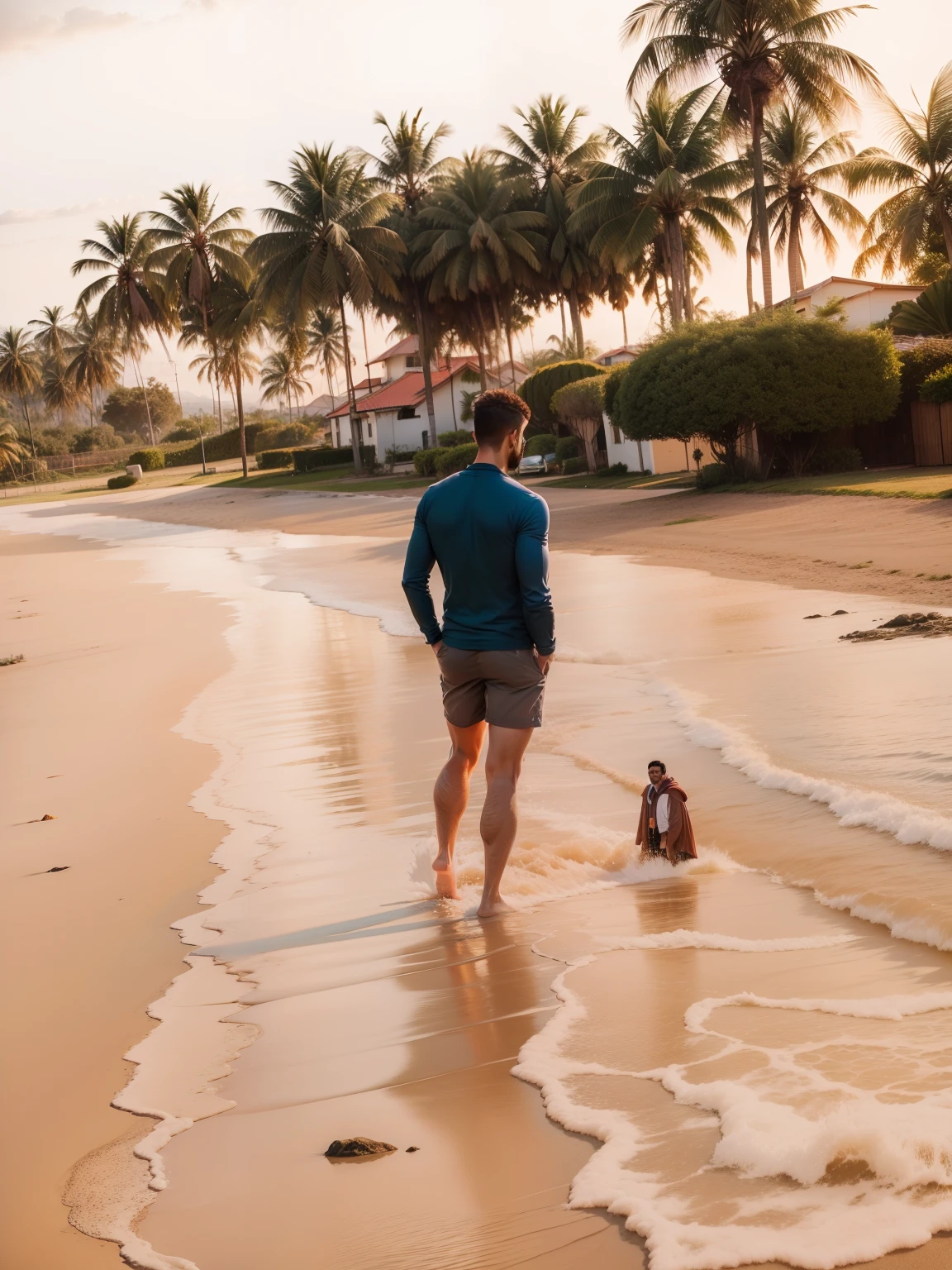 Vila da beleza,Vila Verde, com homem olhando para paisagem