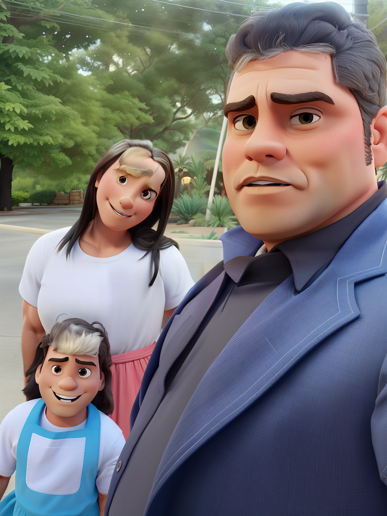 Poster no estilo Disney pixar, alta qualidade, melhor qualidade, homem sexy branco, 30 anos cabelo grisalho barba preta, musculoso, com fundo em um restaurante a luz de velas