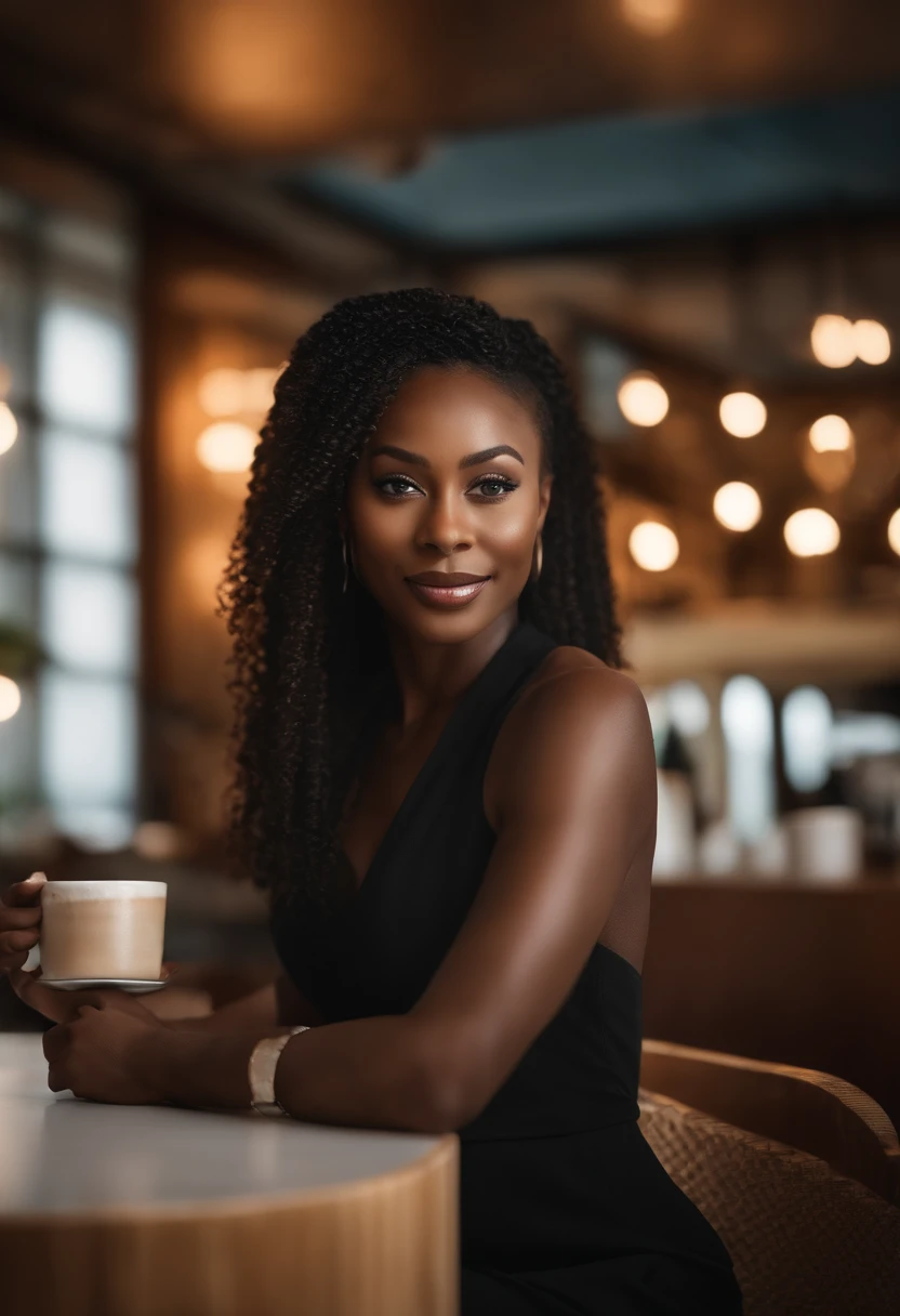 Foto bruta, (Efeito amplo:1.2), afro-americano:1.3, olhos detalhados:1.1, DSLR, soft-lighting,  (cabelos pretos:1.1), sitting in an office with a cup of coffee , Foto of Belle fille métisse, atraente, A mixed-race skin, tatuagens e piercings, Busto Grande, Foto na mesa sentada , ((African braids)), curly hair, High detail, Crisp Focus, dramatic, Real photo of a beautiful 22-year-old mixed-race girl , Seios enormes, encanto, pele realista, Rosto realista, Selvagem, Provocador, Ecstasy (belos olhos detalhados), (best quality), (super detalhado), (Rosto detalhado), (dynamic installation), Canon EF 85mm f/1.2L II USM, A woman sitting with her coffee in a restaurant，with a white jacket and red lips, Focus on facial expression, Moda de rua, sitting in a Parisian café, photo-realistic, ultra-realistic, ((textura de pele natural realista)), sorrir, Menina bonita e sorrimossae de 22 anos de idade, cabelos pretos longos, rosto sedutor, brilho nos olhos, Executivo, Mulher bem vestida,  (decote), Especificidades (Texturas! , cabelo! , Brilhar, Cor!! , best quality, mossa, Insane Ultra Hiring, natural lighting, dynamic installation, hiper-realista, realistic lighting, alto contraste, dramatic perspective, sobrancelhas finas muito curvas ,Olhe para o espectador, Mentira sorriso enorme, ((Pele,):1.4), Seios grandes, Lente zoom de 200mm f/1.4 (photoreallistic:1.2) (Bokeh) (best quality) (pele detalhada:1.3) (detalhes intrincados) (8k) (HDR) (analog film) (canon d5) (Kinematic lighting) (Crisp Focus), dramatic perspective, natural lighting, Volumetric shading, dynamic installation, Hyperrealistic lighting, Realista, retrato, Mulher atraente, menina afro-americana, grandes seios naturais, Quadris grandes, bunda grande, (grain of film:1.1), (Vestido com um vestido de cetim prateado, Mangas:1,3)), (Vestido de cetim prateado), (((Covinhas muito pesadas))) Sorrimossae, Use um top de grife (busto muito pesado)