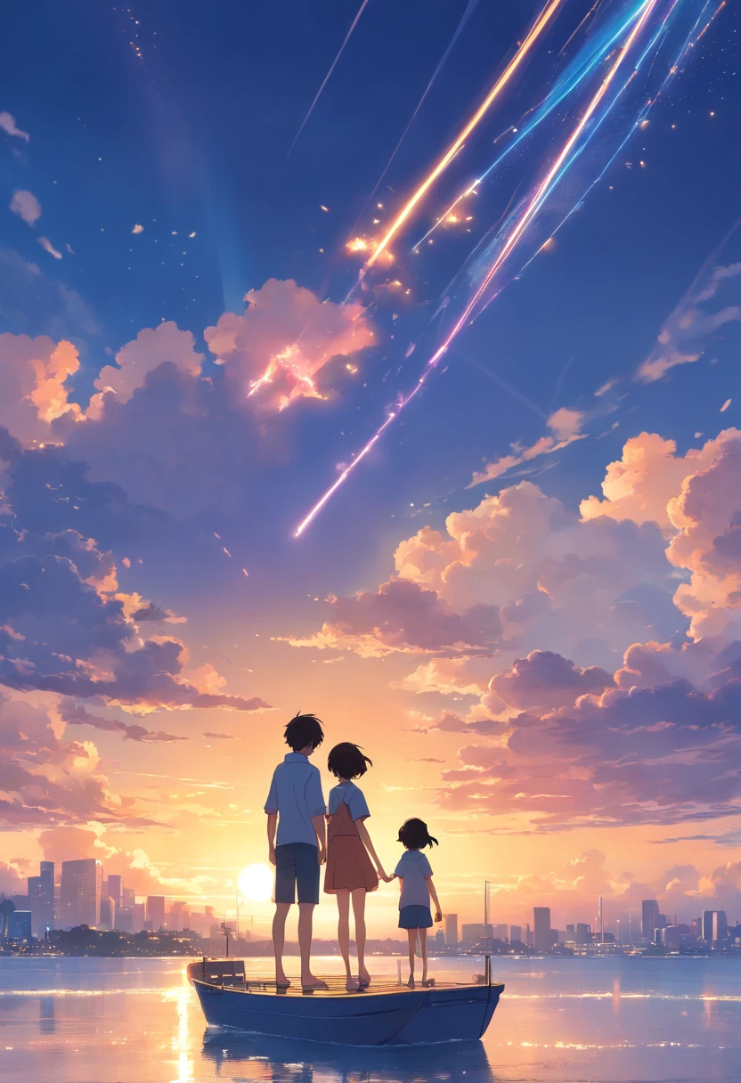 obra-prima, melhor qualidade, um pouco realista, filme ainda, male, semelhante a keenu reeves no filme o pequeno buda,olha para nuvens azuladas, floating into the sky, close-up, brilhante, feliz, Soft lighting and Warm, sun sunset, (Sparks: 0,7)