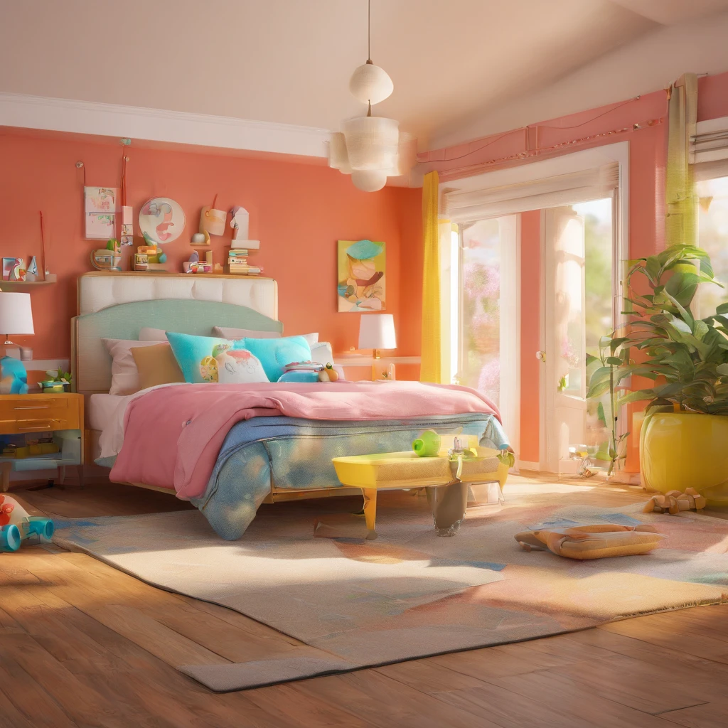 "Make a Disney Pixar-style picture, em 3d"