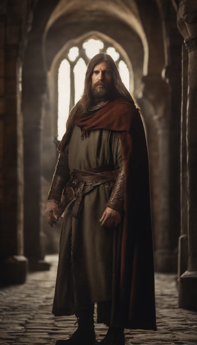 homem medieval com capuz e machado este homem realista era um Carrasco medieval