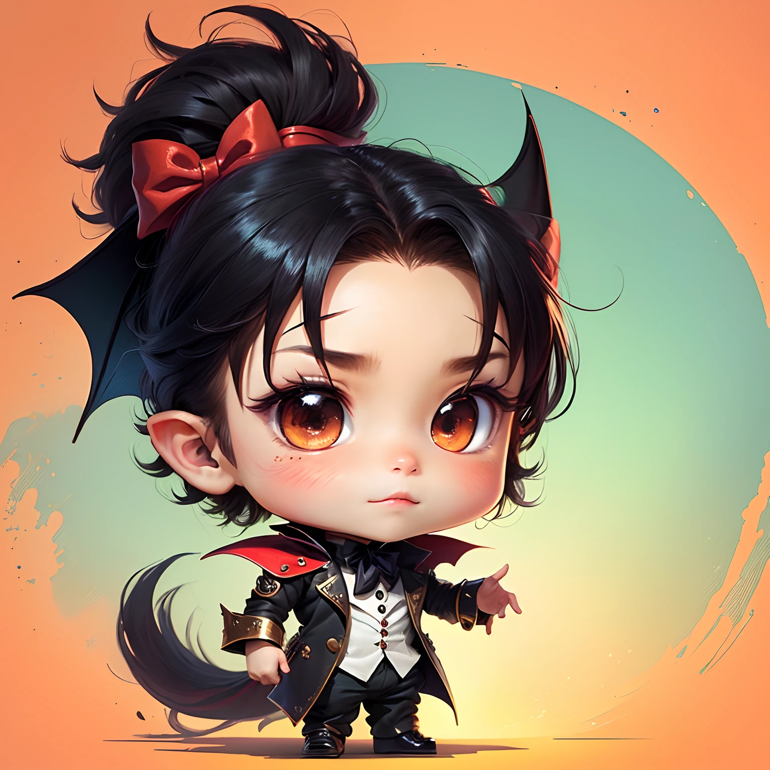 vampire small boy chibi cartoon