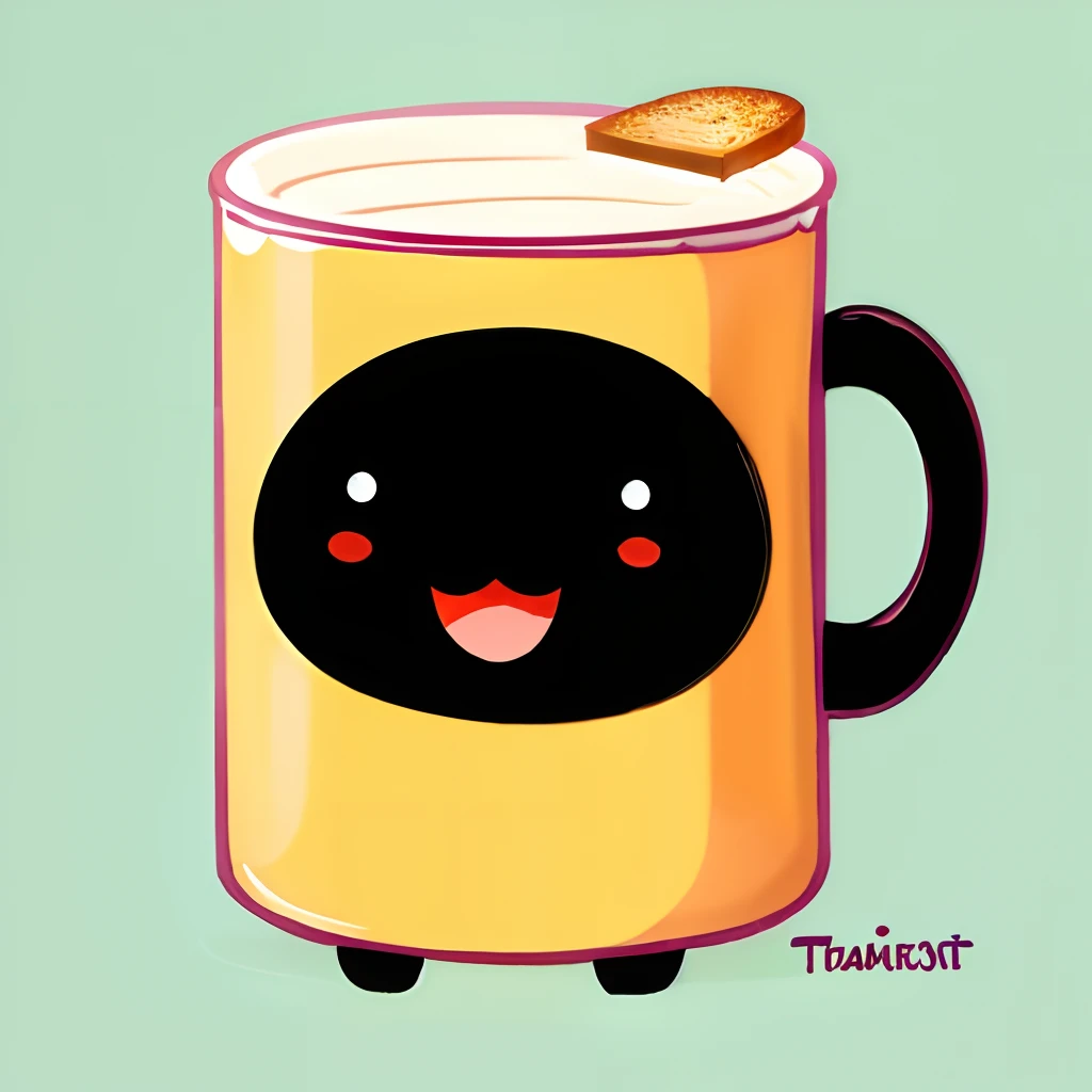 Cartoon character of a toast