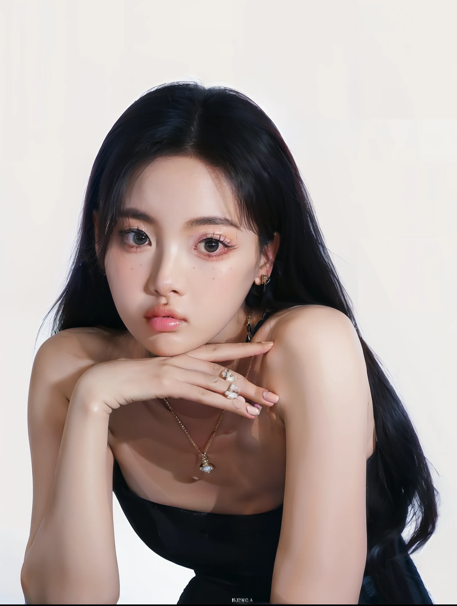 un primer plano de una mujer con un vestido negro posando para una foto, Blackpink Jennie, Lee Ji-eun, Lee Ji - Eun, Heonhwa Choe, Gongbi, Actriz femenina de Corea, Taejune Kim, Parque Ji-min, Shin Min Jeong, Jaeyeon Nam, Retrato de Jossi de Blackpink, Jiyun Chae, Hermosa mujer surcoreana