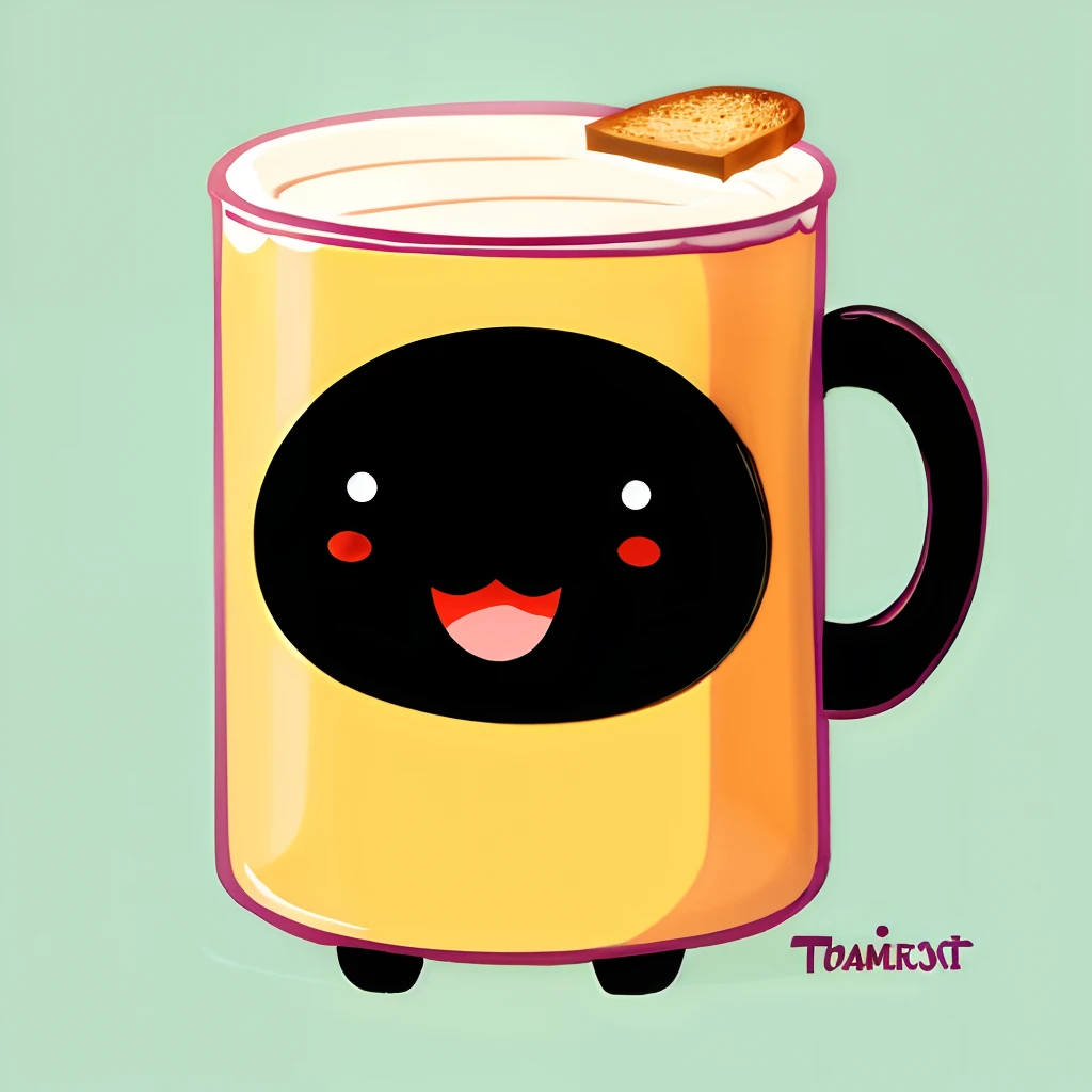 Cartoon character of a toast