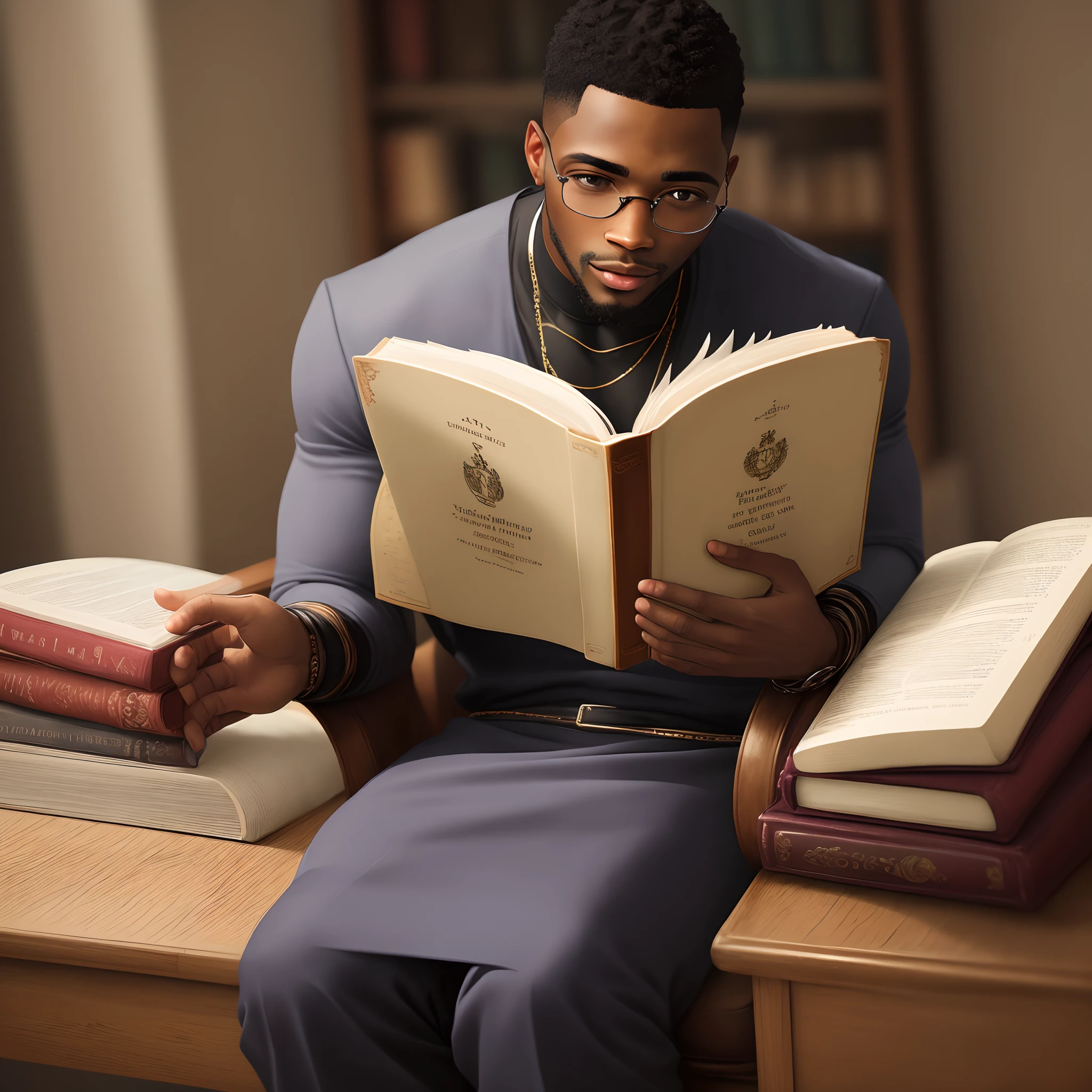 Black man holding a bible