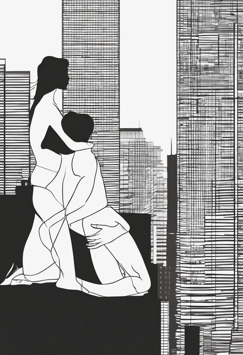 Sex image about two lovers in the top of a tower