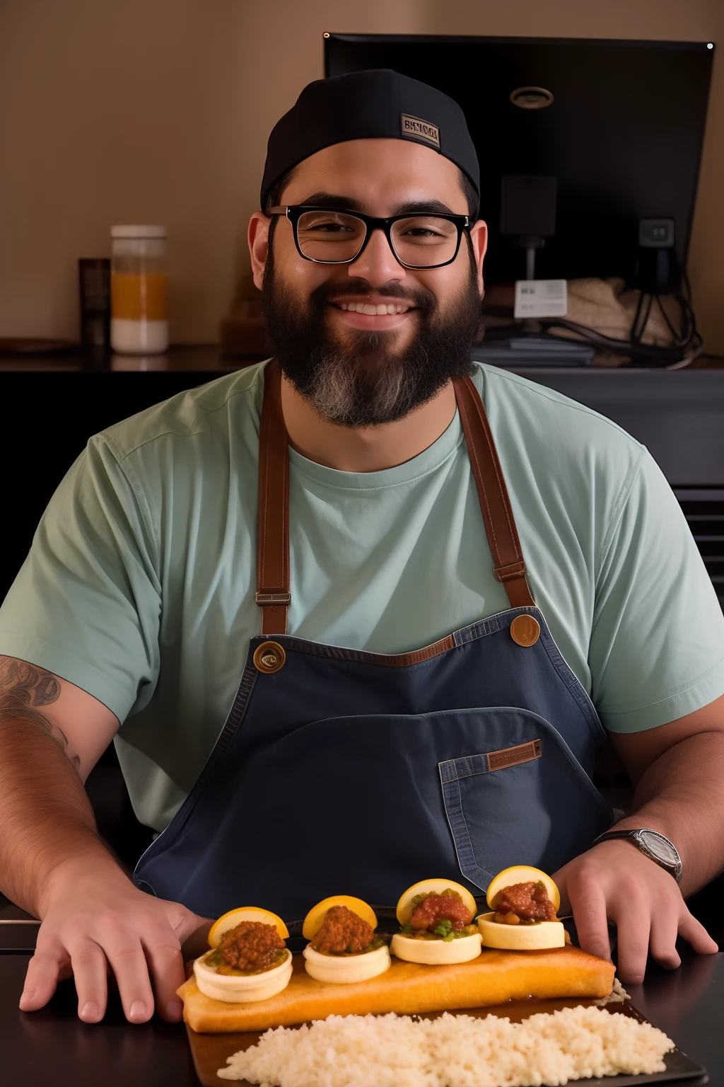 Homem sentado em uma cadeira com uma bandeja de comida, Retrato de Danny Gonzalez, Directed by: William Berra, henry ascensio, inspirado em Francis Souza, inspired by Richmond Barthé, Directed by: Meredith Dillman, eric parker, Um retrato de Rahul Kohli, Alex Flores, Pablo Oliveira, Directed by: Edward Avedisian, Joel Torres, Directed by: Matt Cavotta