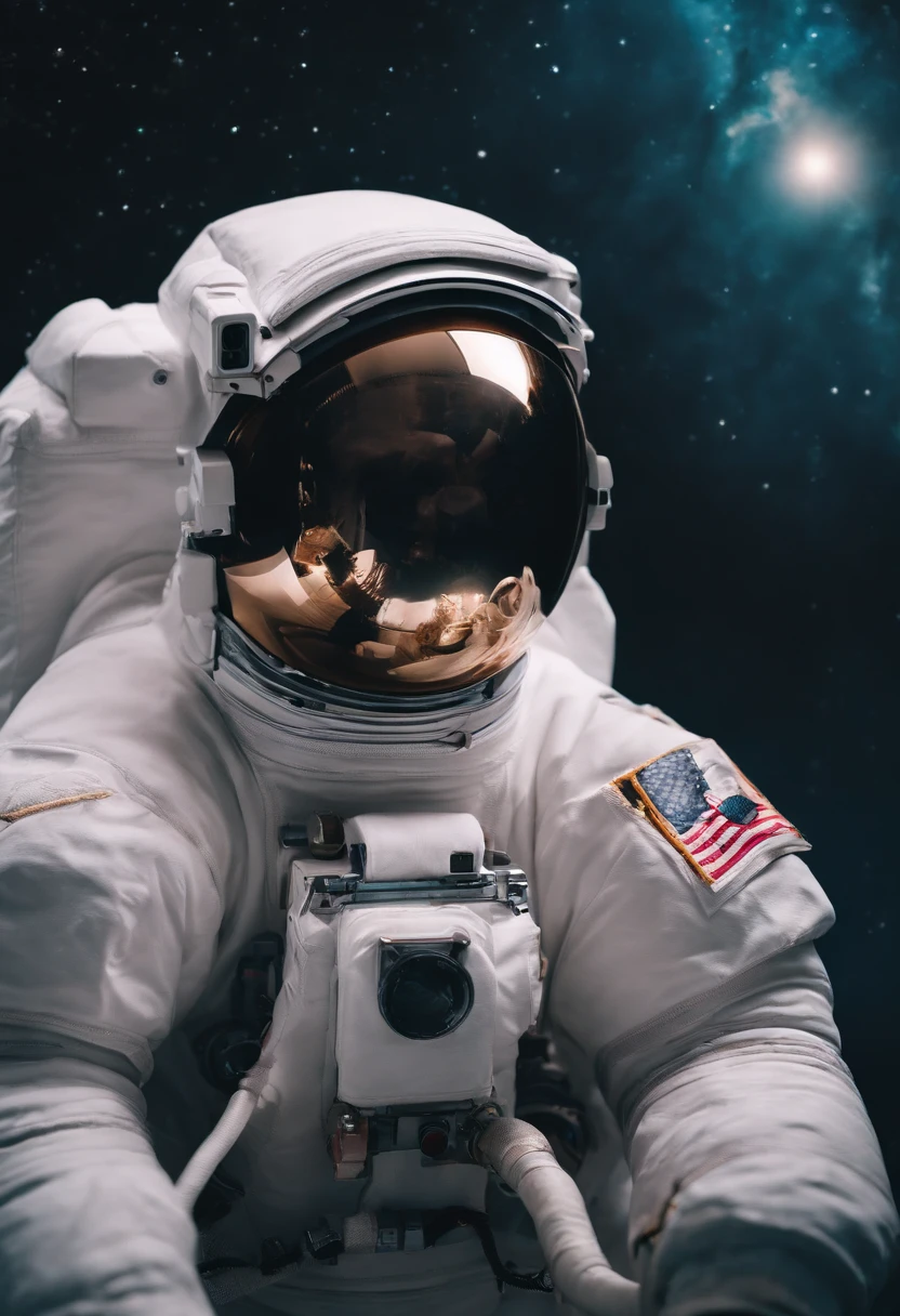 o astronauta caminha no mar de flores pontilhadas de nuvens cor-de-rosa,The astronaut who is alone,The astronaut cannot leave this planet,The astronaut is lost in space without limits.