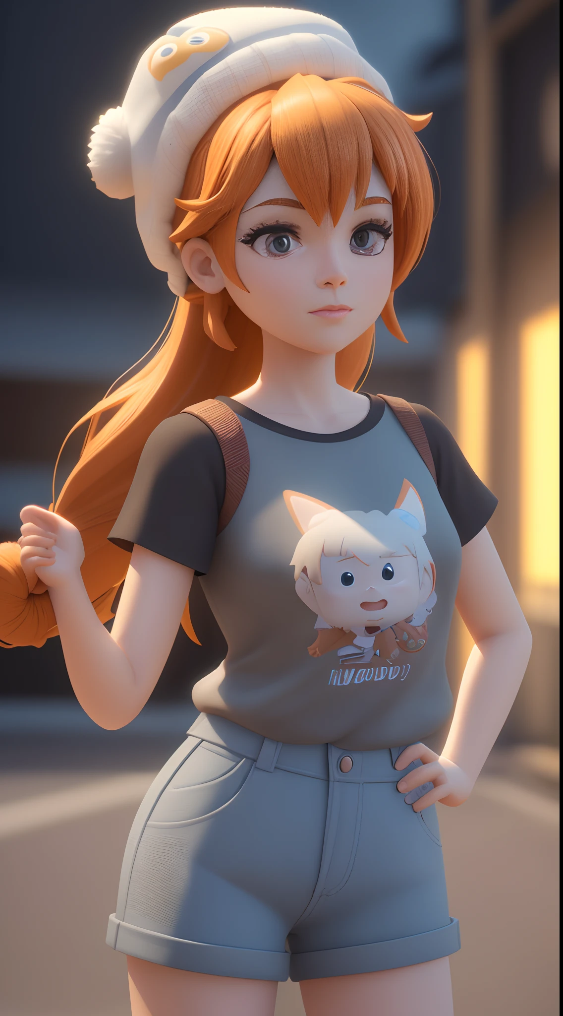 Personagem dos desenhos animados de um construtor homem , com capacete laranja, cabelo cacheado marrom escuro e uma camisa azul, animation character, Caractere estilizado, animation style rendering, 3D estilizado, Arnold Maya render, 3 d render stylized, toon render keyshot, Personagem 3D, Personagem 3D, 3d rendering stylized, 3 d character render, personagem de desenho animado, Personagem de close up, Pose de personagem, (Estilo Pixar) (master part:1.2) (Bokeh) (melhor qualidade) (pele detalhada) (textura detalhada) (8k) (argila) (Cinematic lighting) (foco nítido
