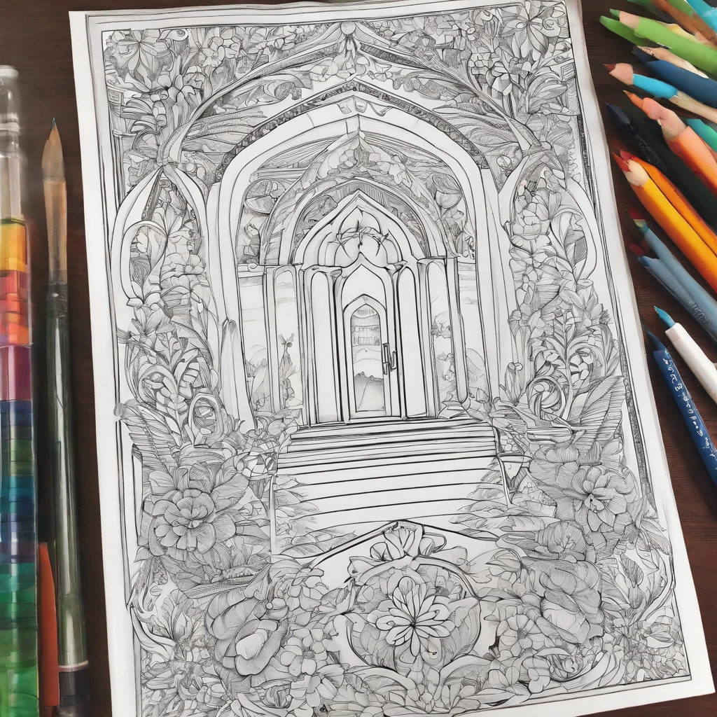 adult coloring book page for anxiety