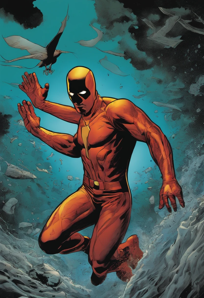 Cover art comics, the jumping man