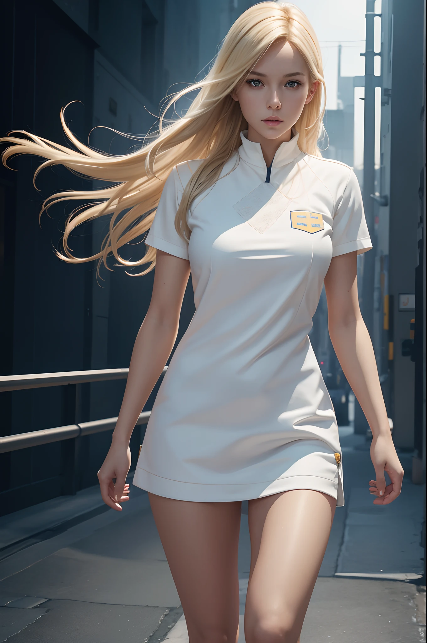 Masterpiece, beautiful Swedish girl, blonde, full body shot, white skin, uptown, sporty cloths, very detailed, dramatic lighting, digital art trends on Artstation 8k HD detailed realistic, detailed, skin texture, super detailed, realistic skin texture, electric Pivot, best quality, super high resolution, high resolution, detailed, raw photo, sharp