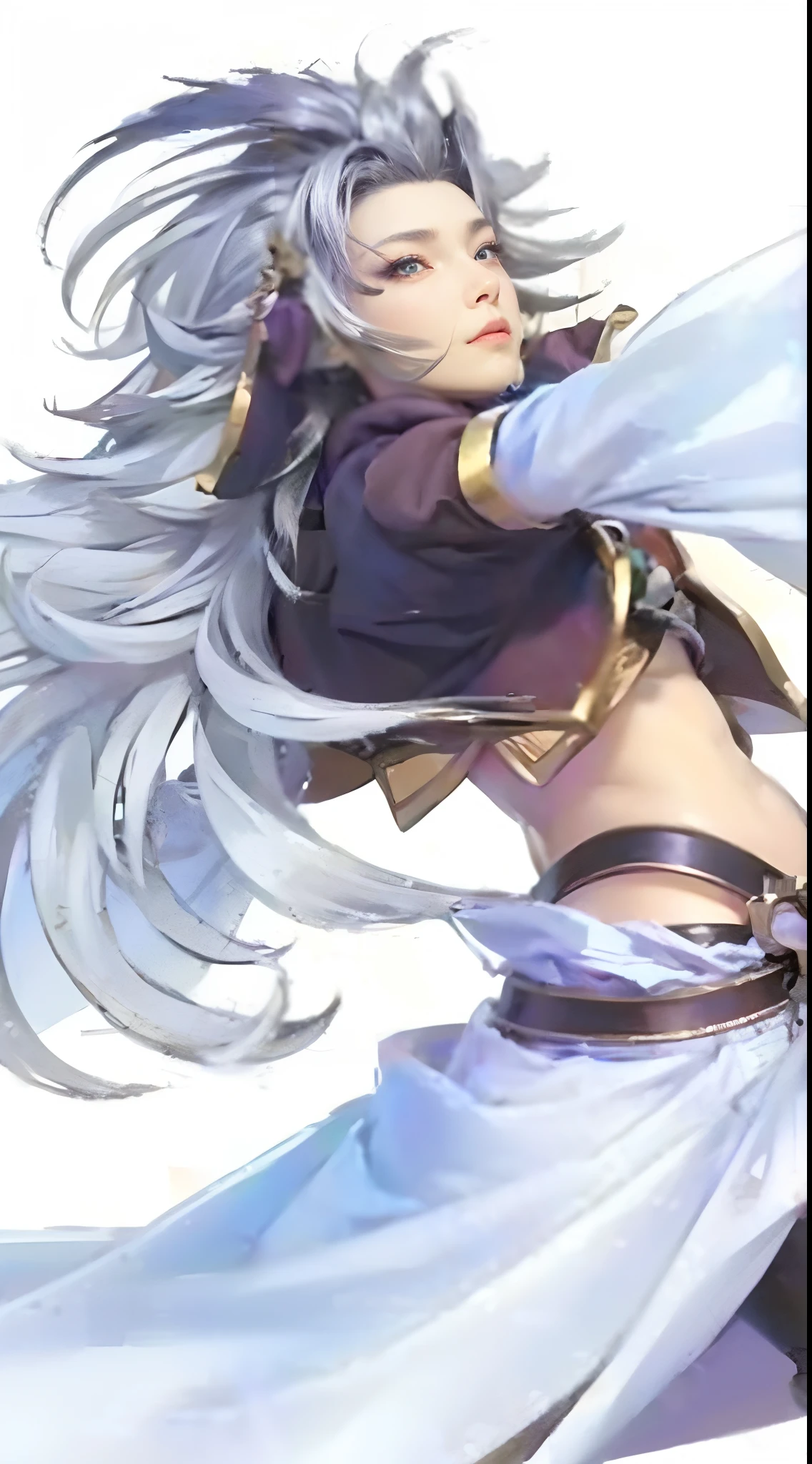 1 adult man, With silver eyes, Final Fantasy Kuja, Sharp eyes raised at the corners of the eyes、Handsome, With silver hair,Hair is not tied up、 Dynamic movement bangs、(slicked back hairstyle) , Demon Slayer Art Slit Eye Handsome Man, Mechanic Machine Cyborg Fusion, Jestic Live Graphics, Realistic, Dynamic Pose, Realistic, Detailed and correct facial structure, Blade Ornament, Attractive, Cinematic lighting, Unreal Engine, Trending on ArtStation, Intricate details, masutepiece, Best Quality, By Irakli Nadar, Greg Rutkowski，(((Best Quality))),(((ultra-detailliert))),(((masutepiece)))、