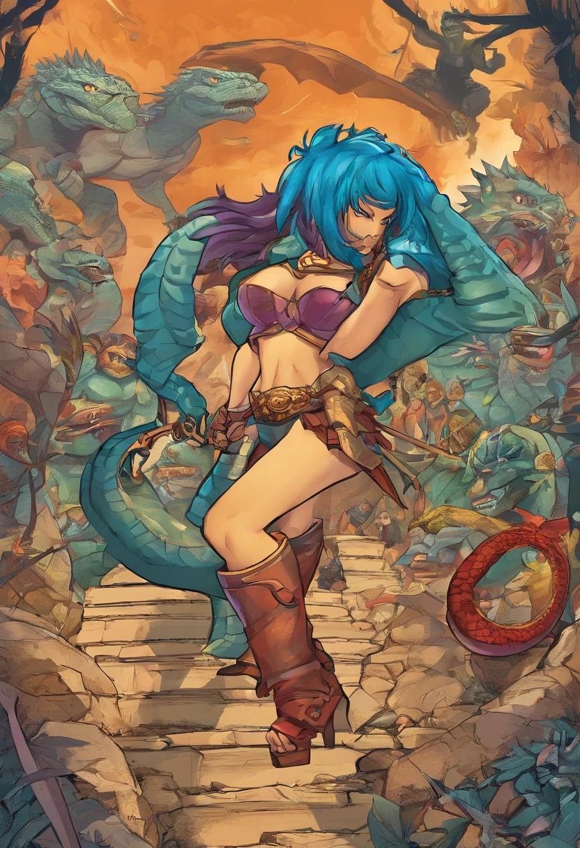 master part, best quality, {best quality}, {{master part}}, {Altas}, anime, t grade, homem adulto, atraente, exotic, Quetzalcoatl, Kukulkan, Deus Serpente, Dragoned, serpente, Penas voras, plumagem, Asteca, ouro, ouro, thunders, thunders