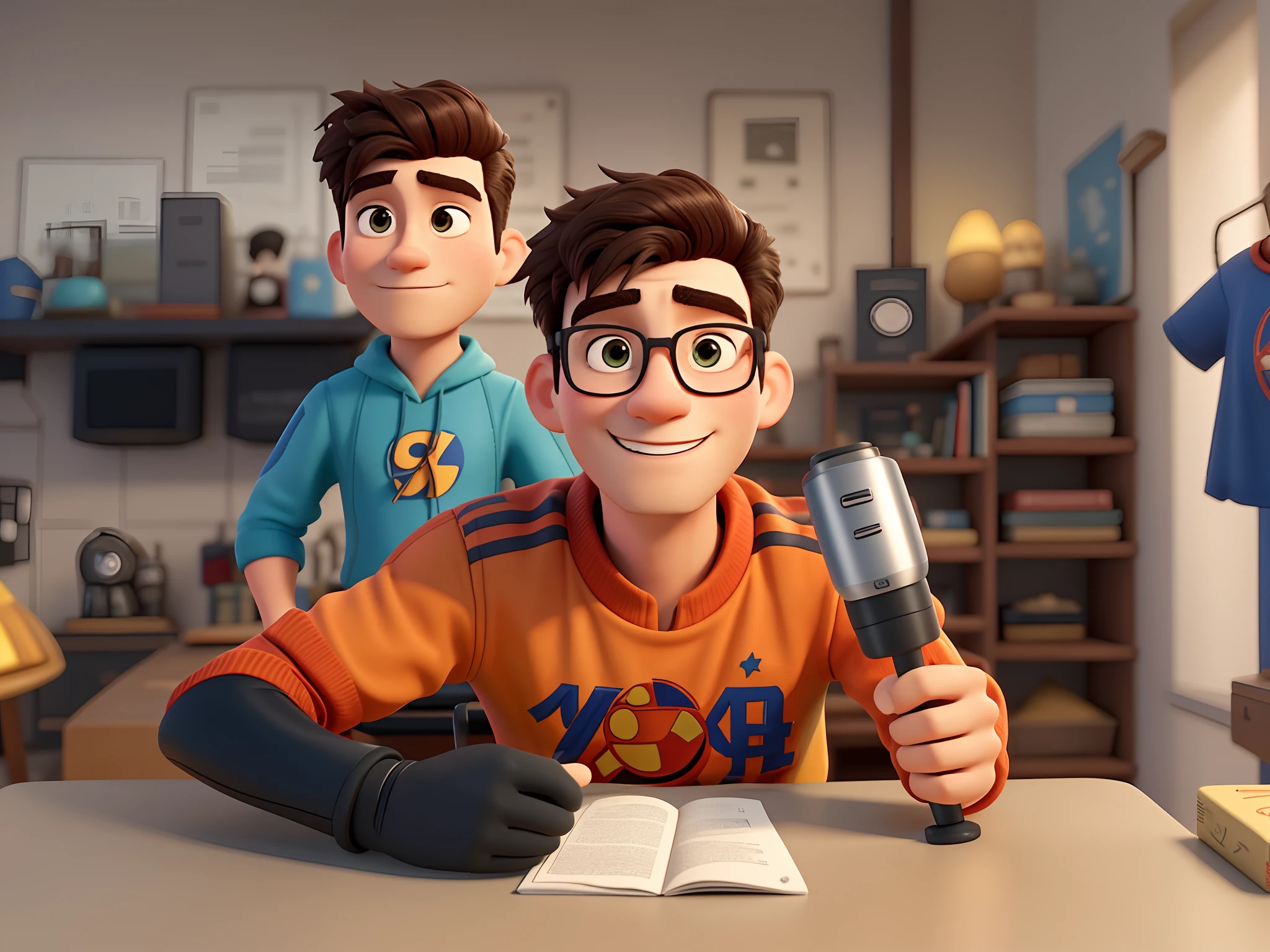 Rosto de alto detalhe, Estilo Pixar, Personagens de desenhos animados, Cute 3D rendering, Waist length portrait of a 20-year-old Chinese man in Marvel Avengers clothes, sorrir, Base dos Vingadores, textura natural da pele, Textura 4k, HDR, intrincado, Very detailed, foco nítido, cinematic look, super detalhado, -IW 1.5
