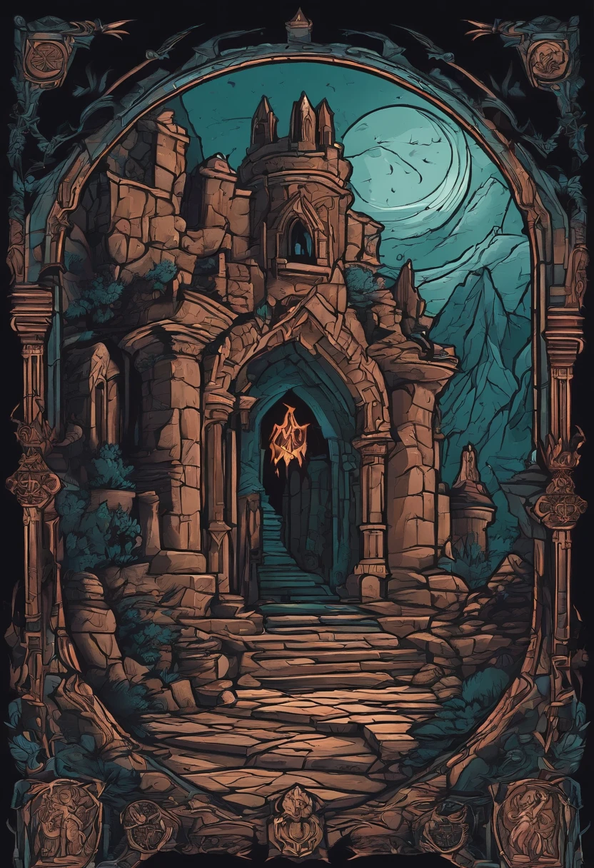 /imagine prompt: dungeon master illustration for a sticker with a black background, in bold outline style, jagged edges, trashcore, light shading --v 5.2