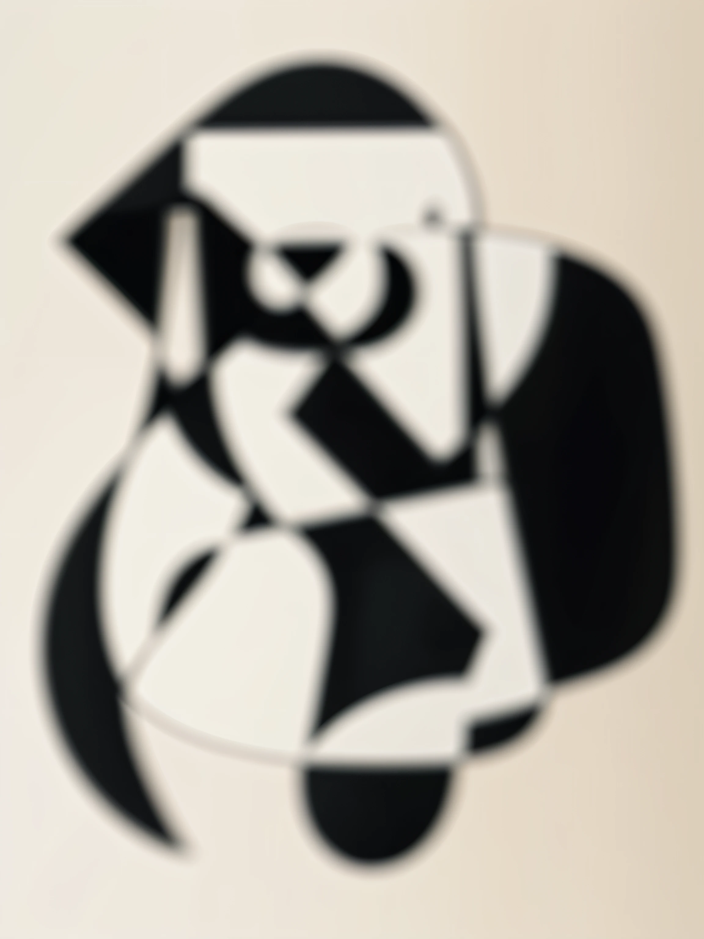 Draw a black and white cat with a tie and hat, inspired by Alexander Archipenko, Center graph, ( alexander archipenko ), inspired by Jean Arp, an abstract drawing, author:alexander archipenko, ( ( generated ) ), cubism style, Profile picture, Single portrait, Heavy cubism, cubist, r /art