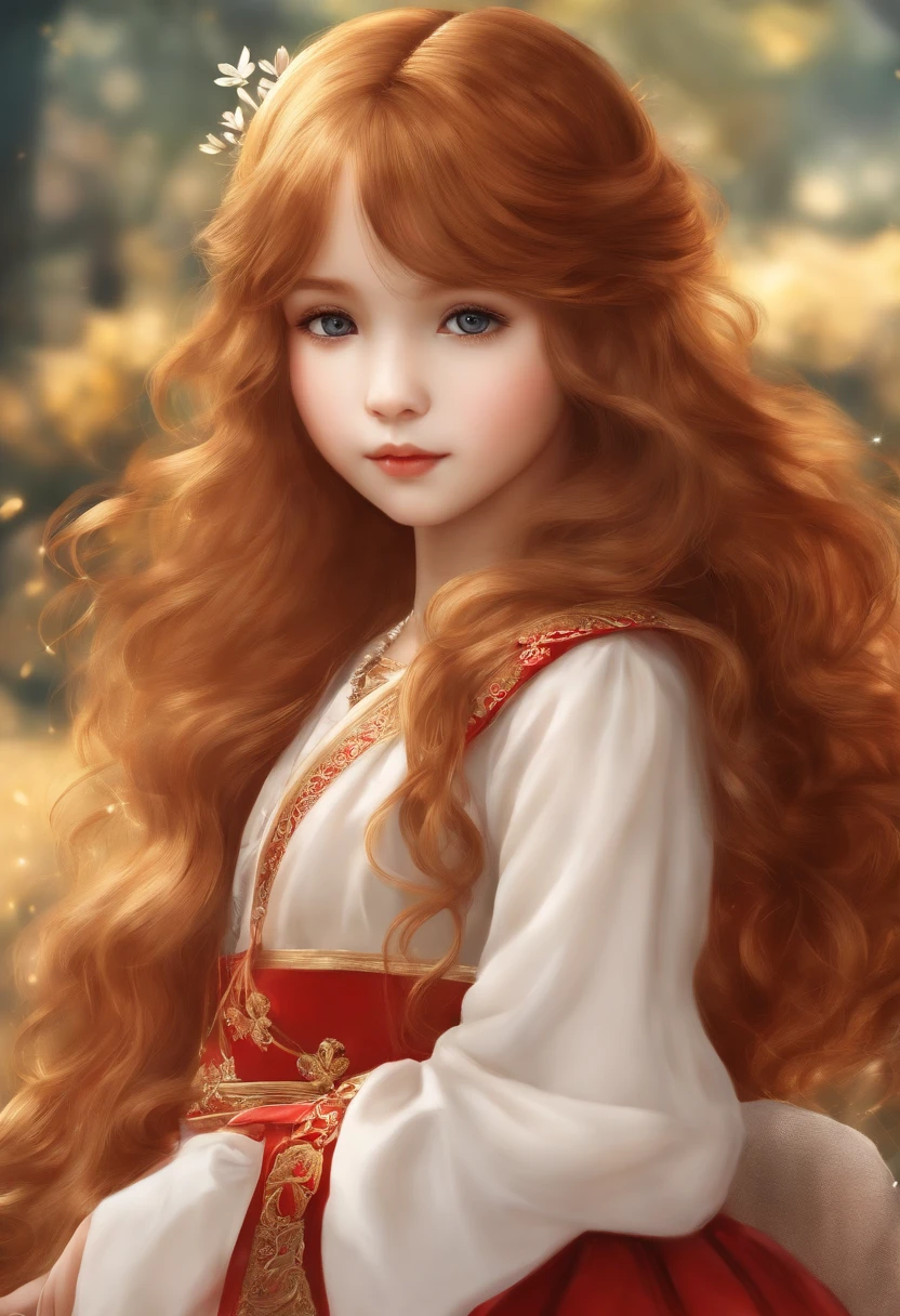 use anime style to create the Aya Nakamura is a small child of 5 years, Stunning and exotic looking child. She has long golden hair that falls in gentle waves down to her waist, standing out against her pale skin. His eyes are an intense red, como rubis brilhantes, e carregam um olhar misterioso.