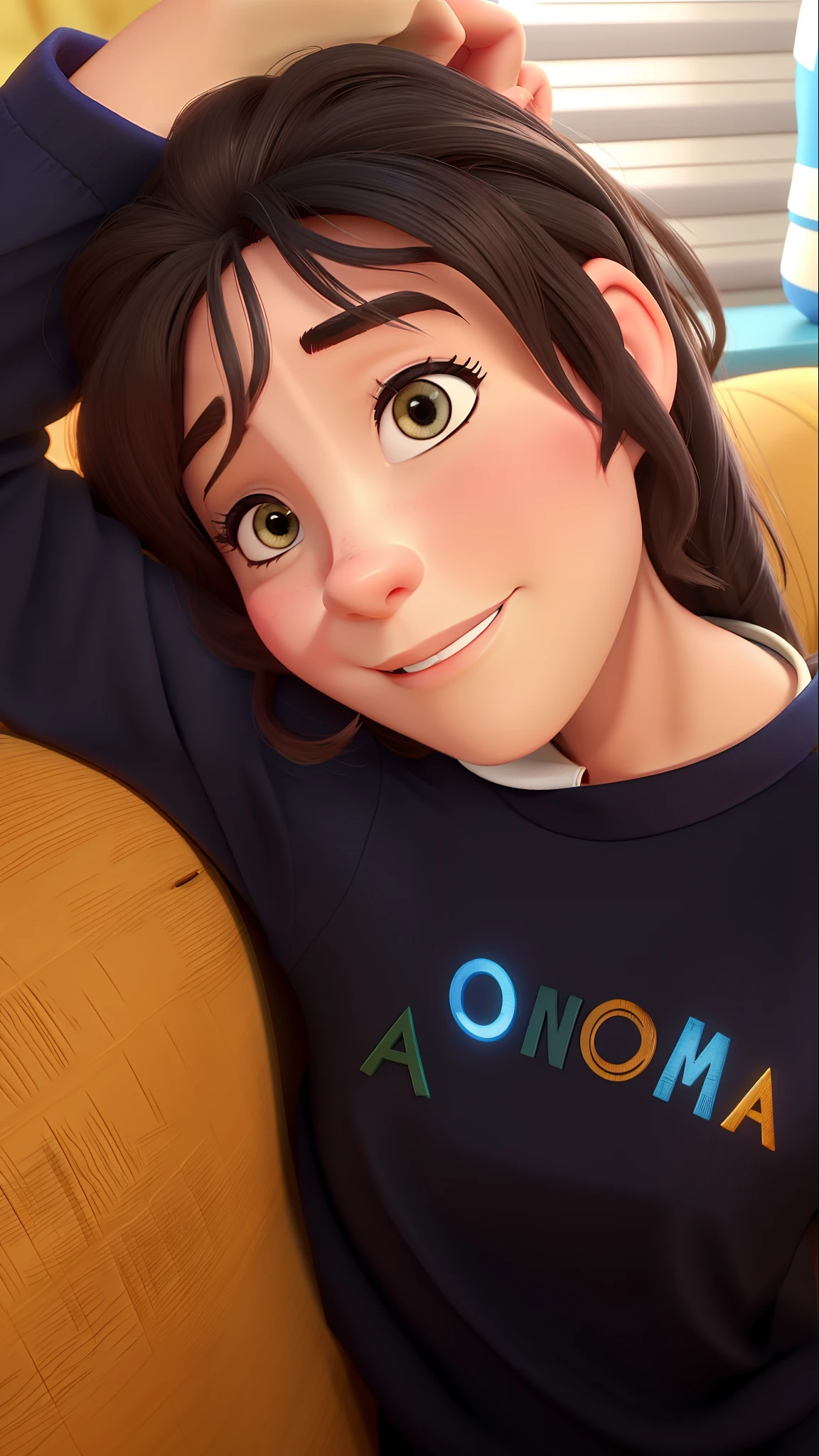 Uma mulher branca estilo Disney Pixar, alta qualidade, melhor qualidade