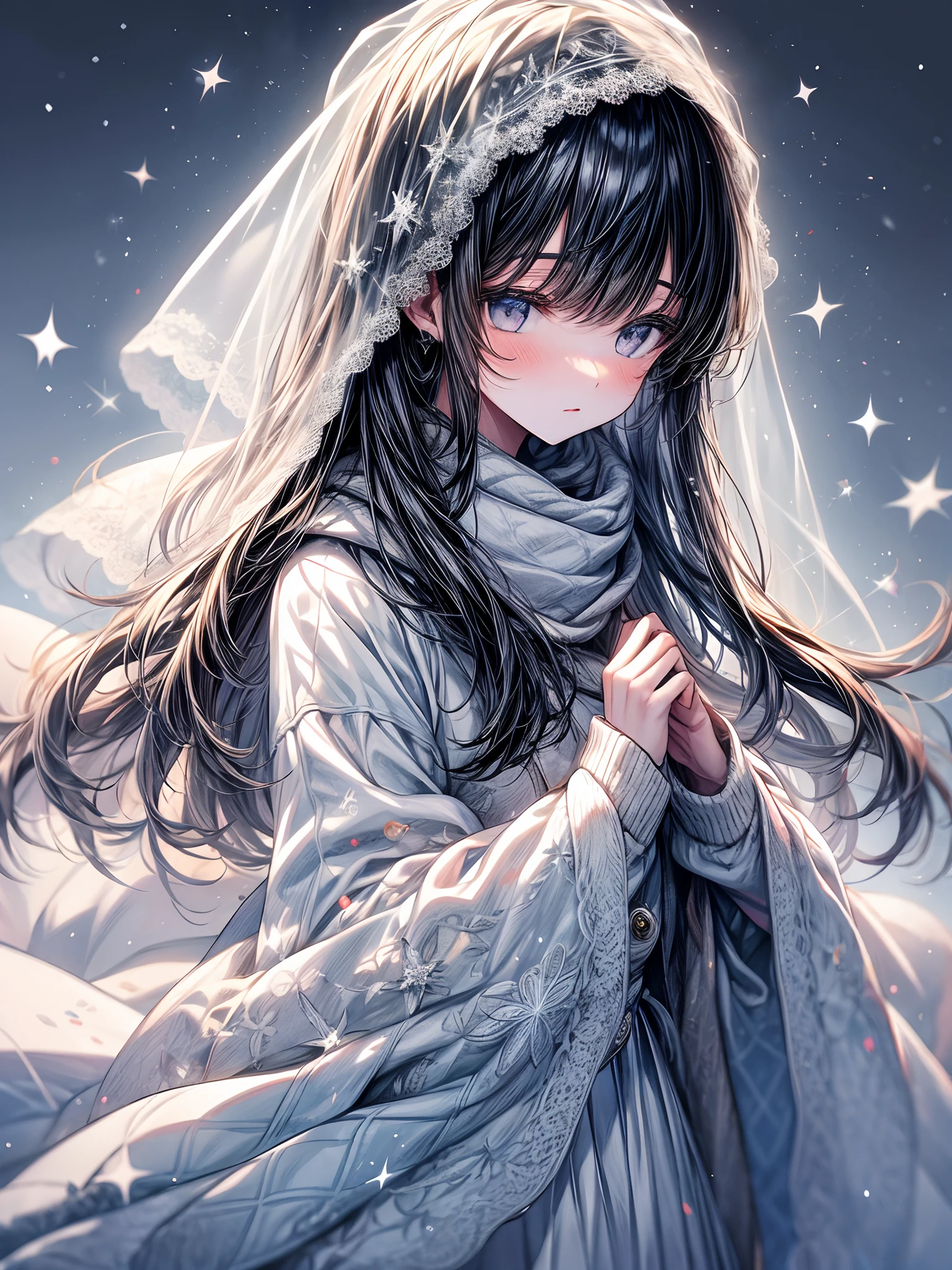 Heralding the arrival of winter
Snowflakes fall
Dressed in a white veil
The world becomes quietly beautiful